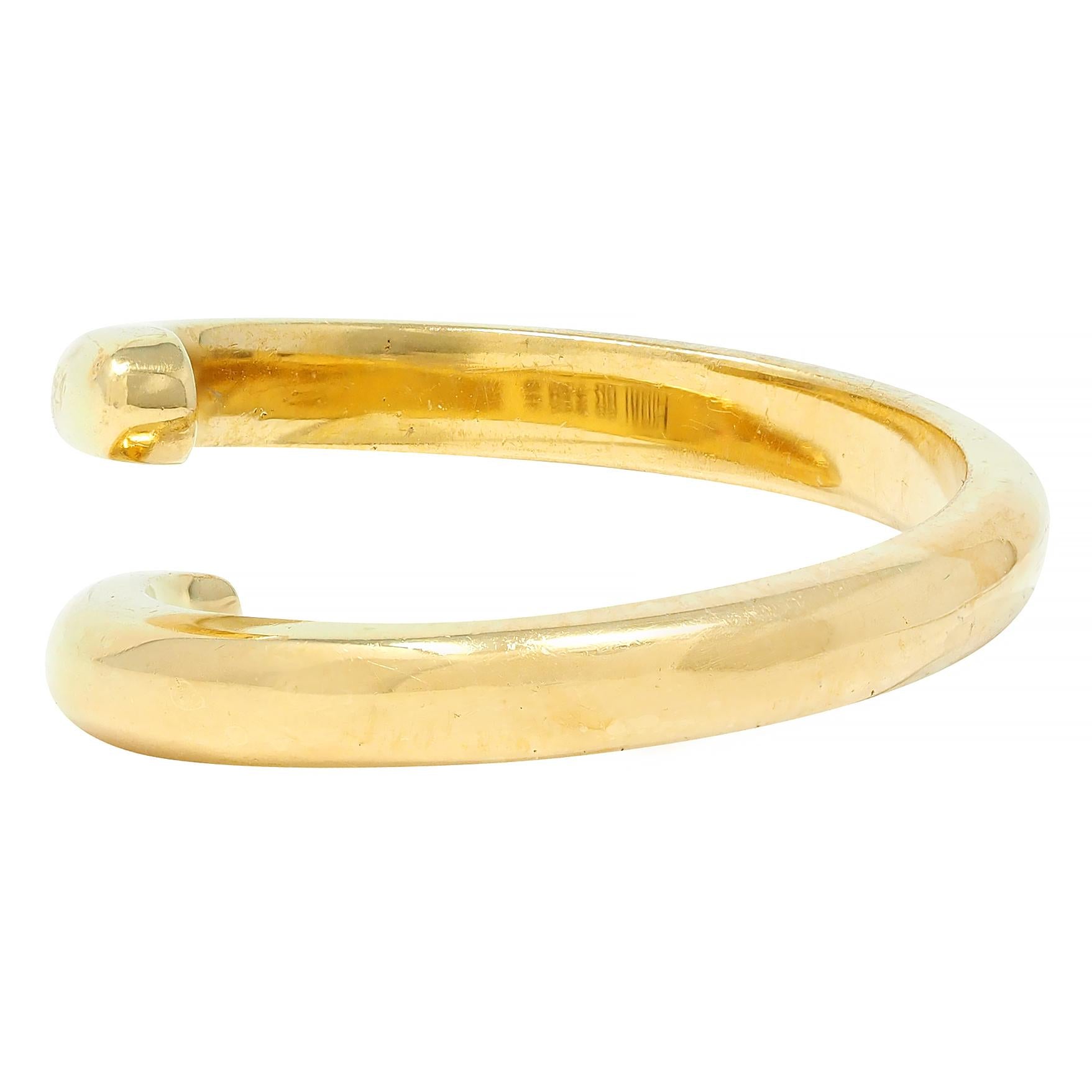 Hidalgo 1990's 18 Karat Yellow Gold Vintage Bypass Band Ring