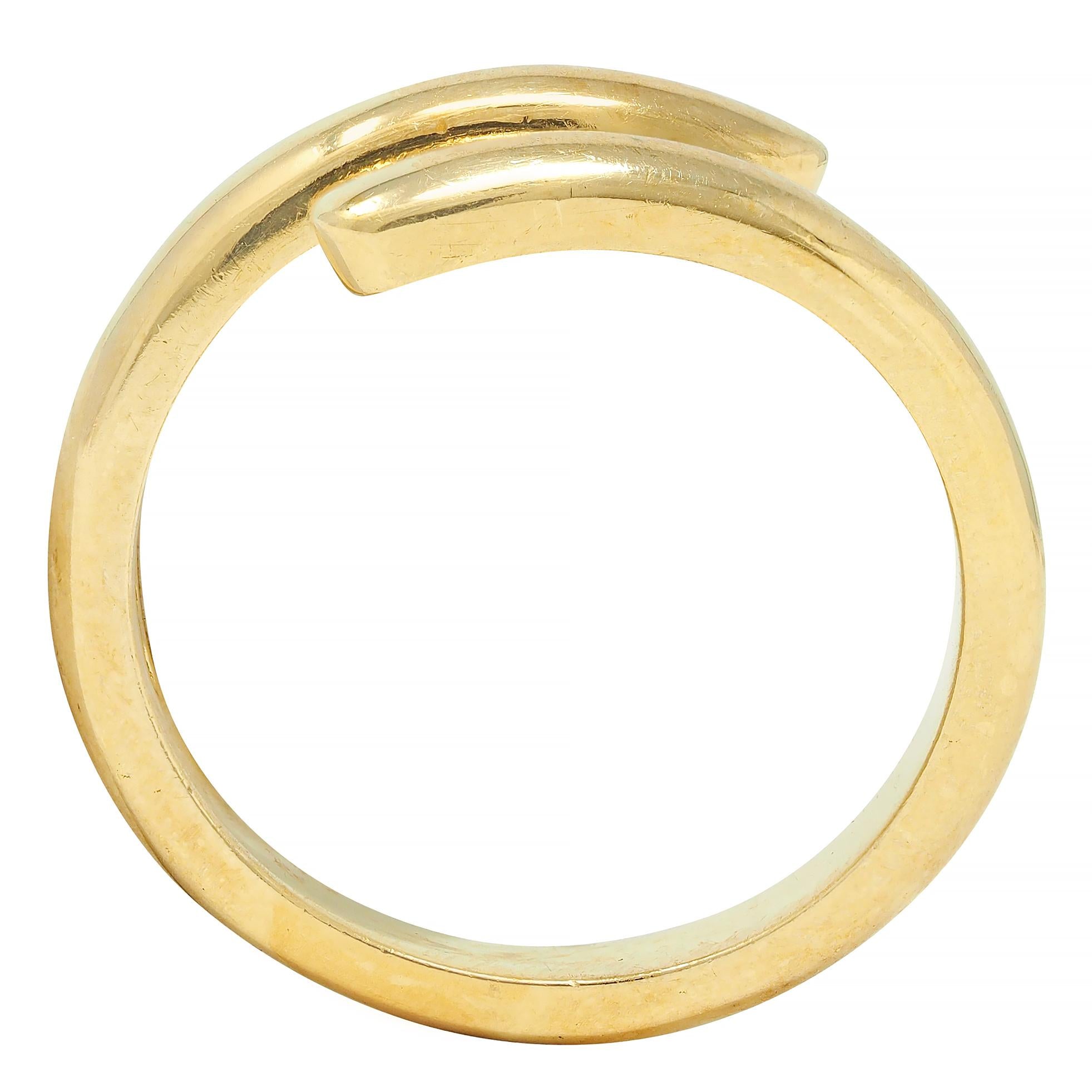 Hidalgo 1990's 18 Karat Yellow Gold Vintage Bypass Band Ring