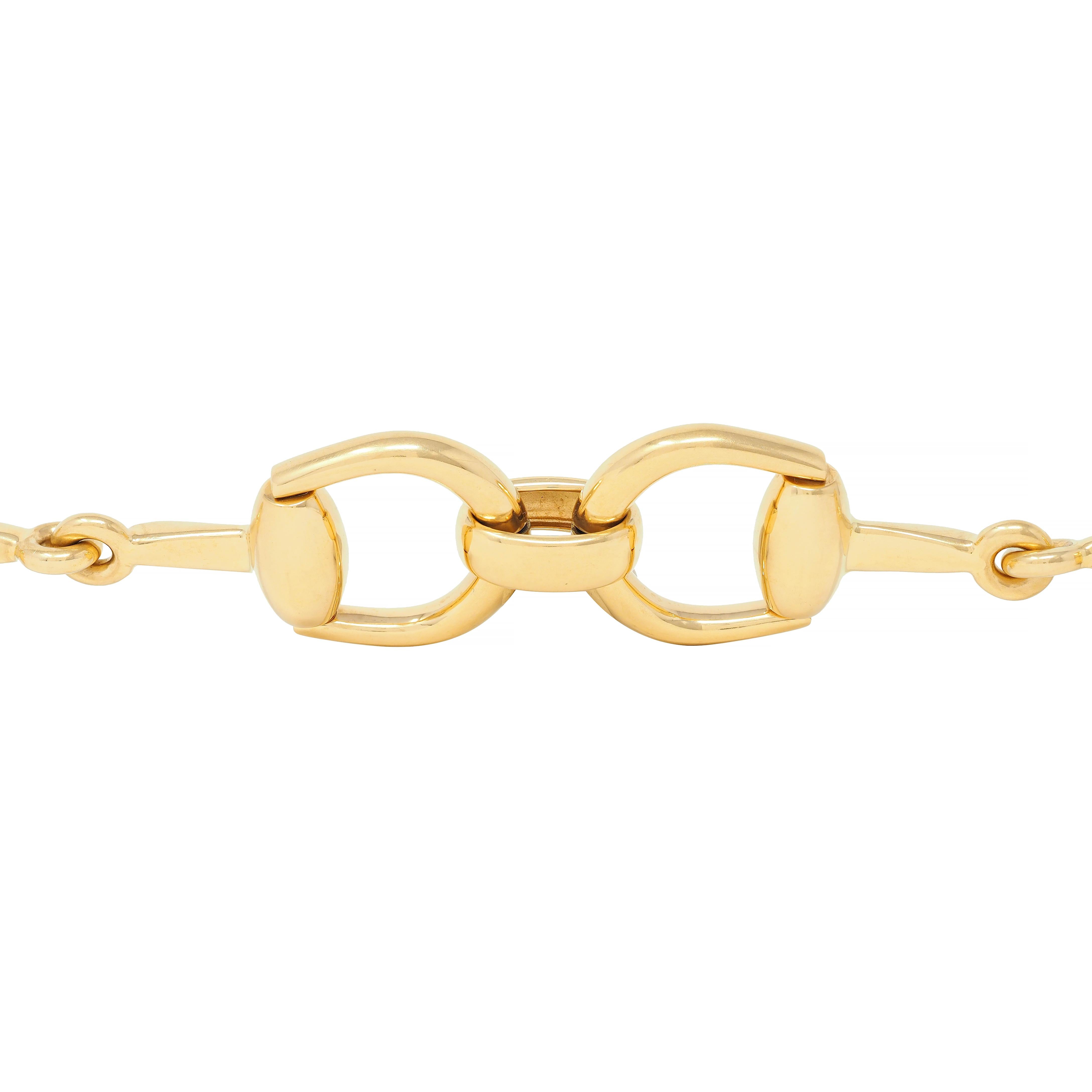 Gucci 18 Karat Yellow Gold Vintage Horsebit Link Bracelet