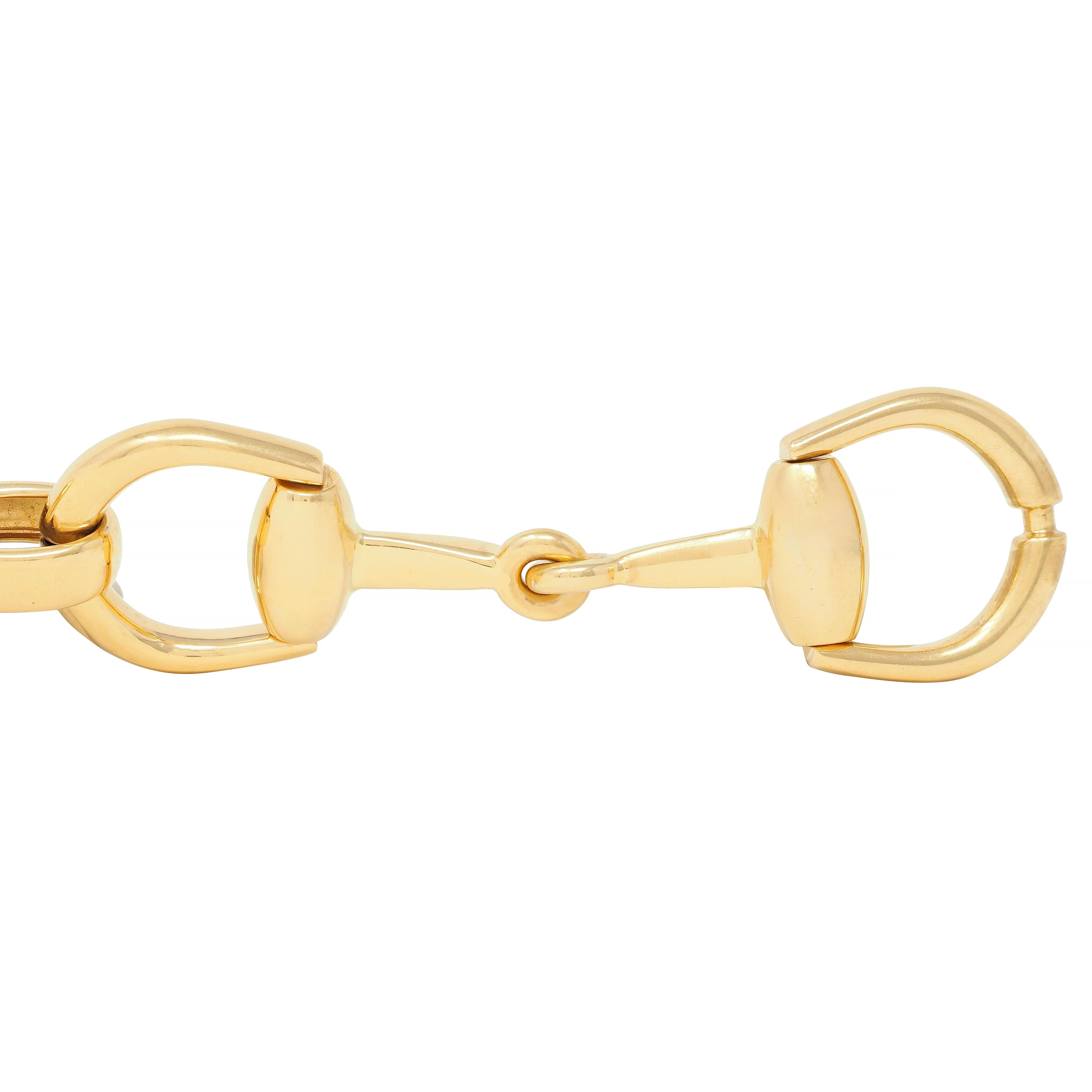 Gucci 18 Karat Yellow Gold Vintage Horsebit Link Bracelet