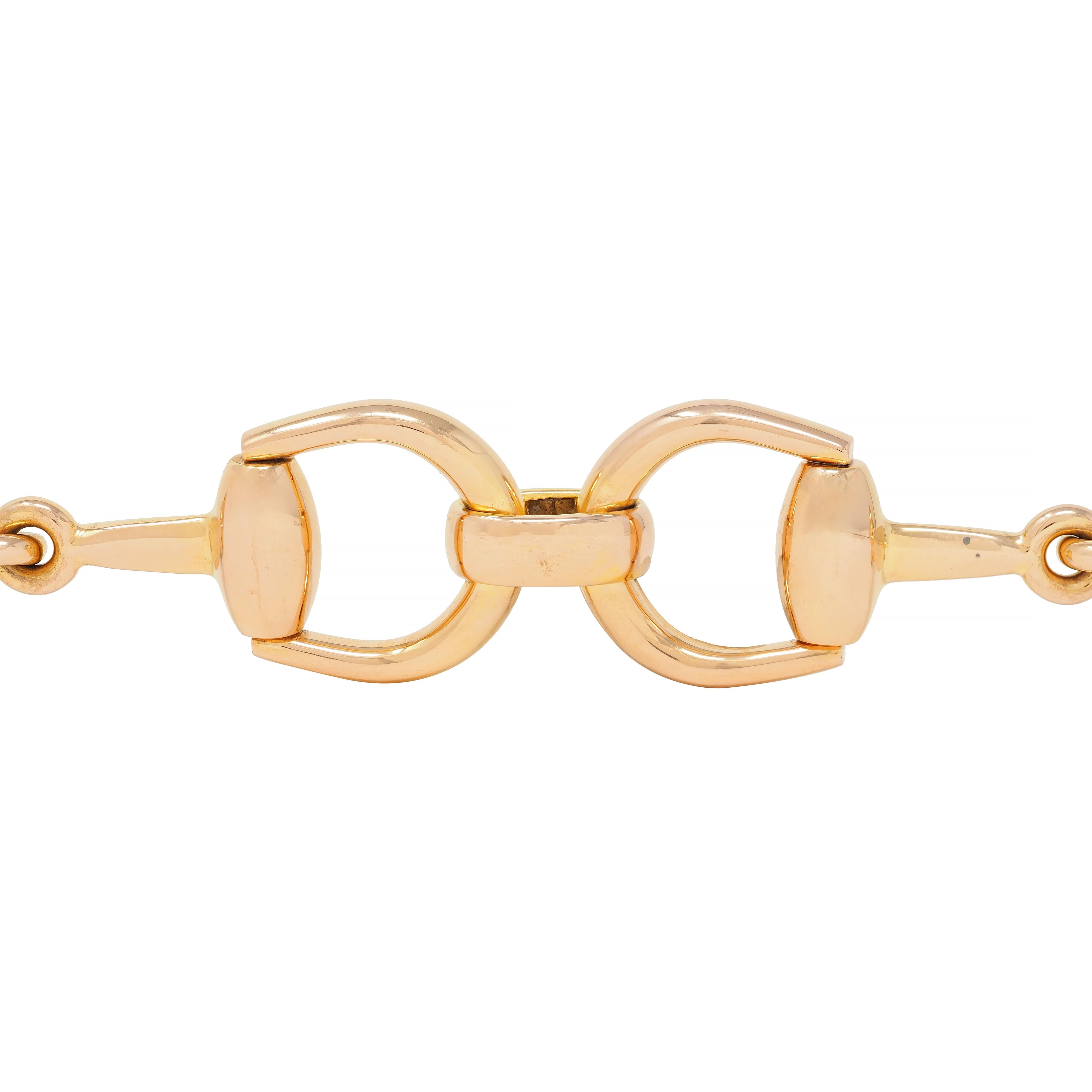 Gucci 18 Karat Rose Gold Vintage Horsebit Link Bracelet