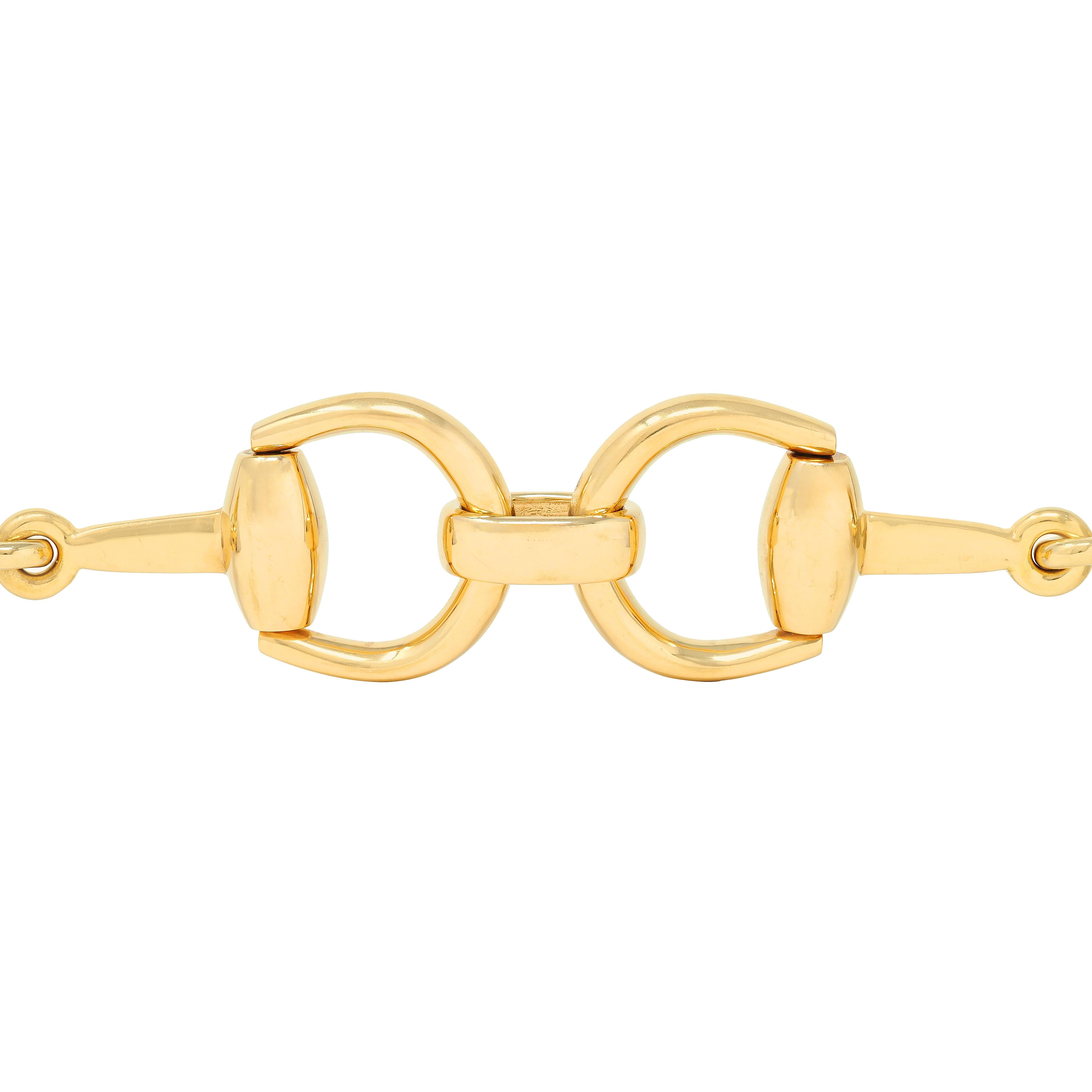 Gucci 18 Karat Yellow Gold Vintage Horsebit Link Bracelet