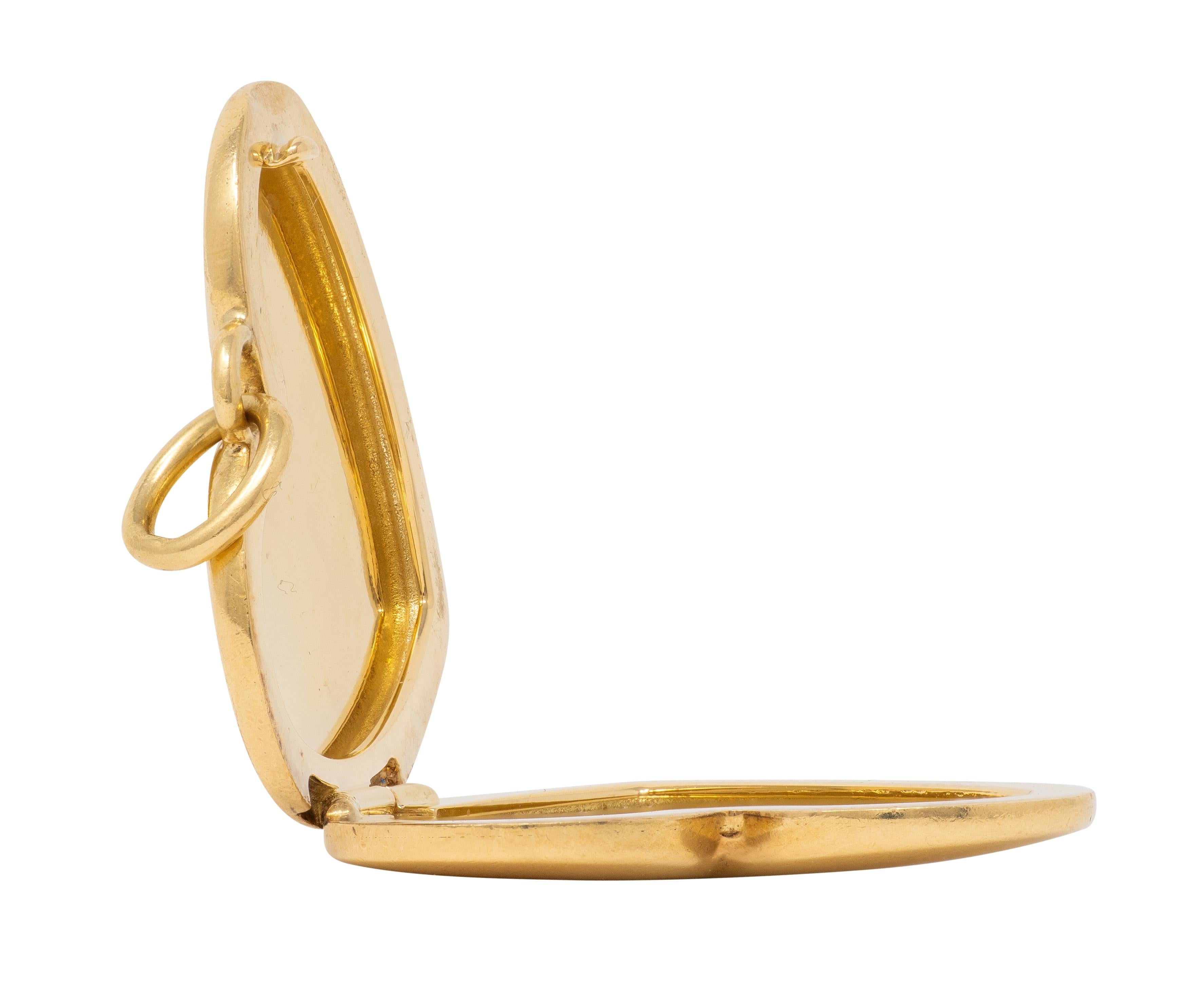 Tiffany & Co. 18 Karat Yellow Gold Vintage Heart Locket Pendant