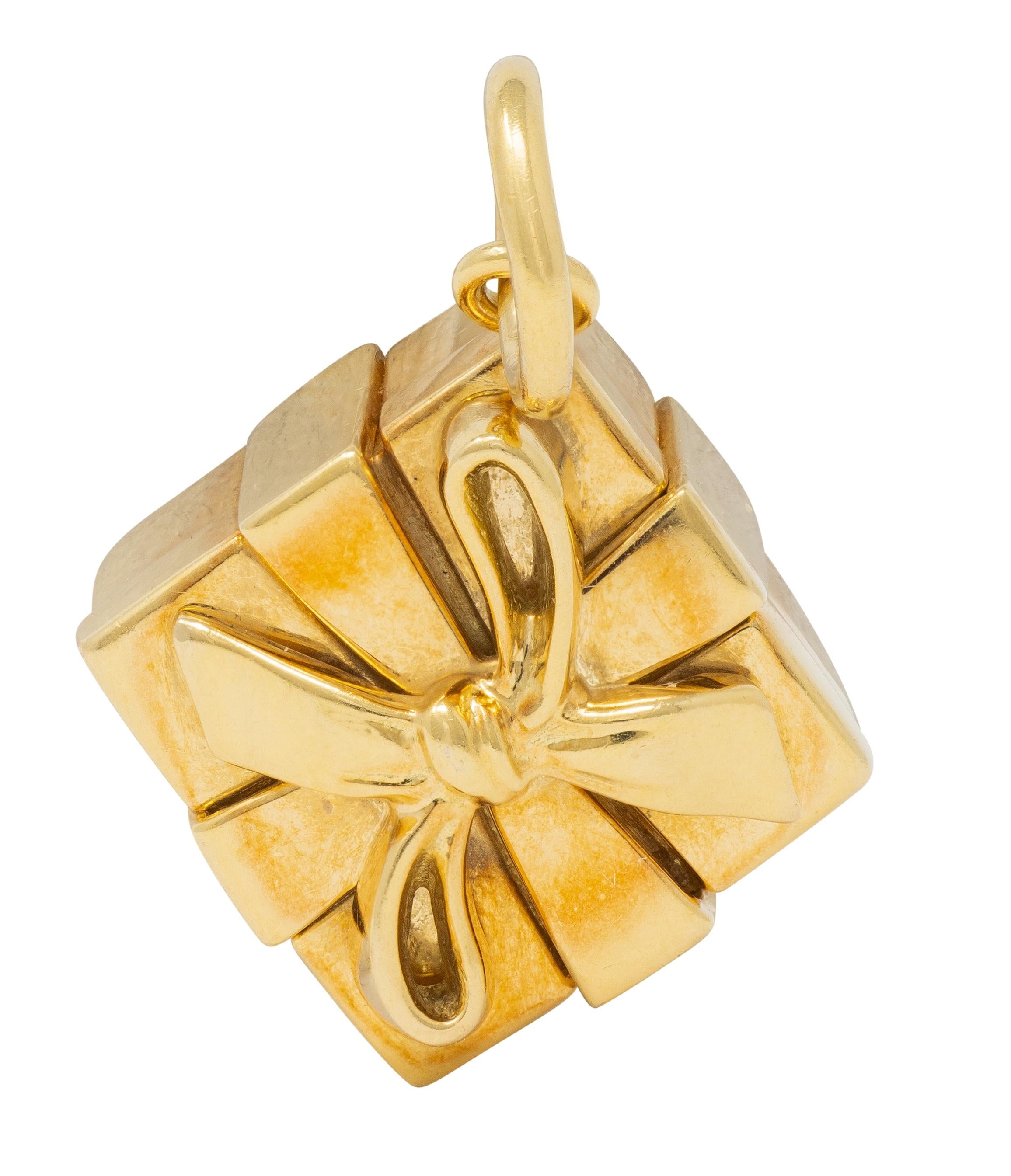 Tiffany & Co. 2000's 18 Karat Yellow Gold Present Charm