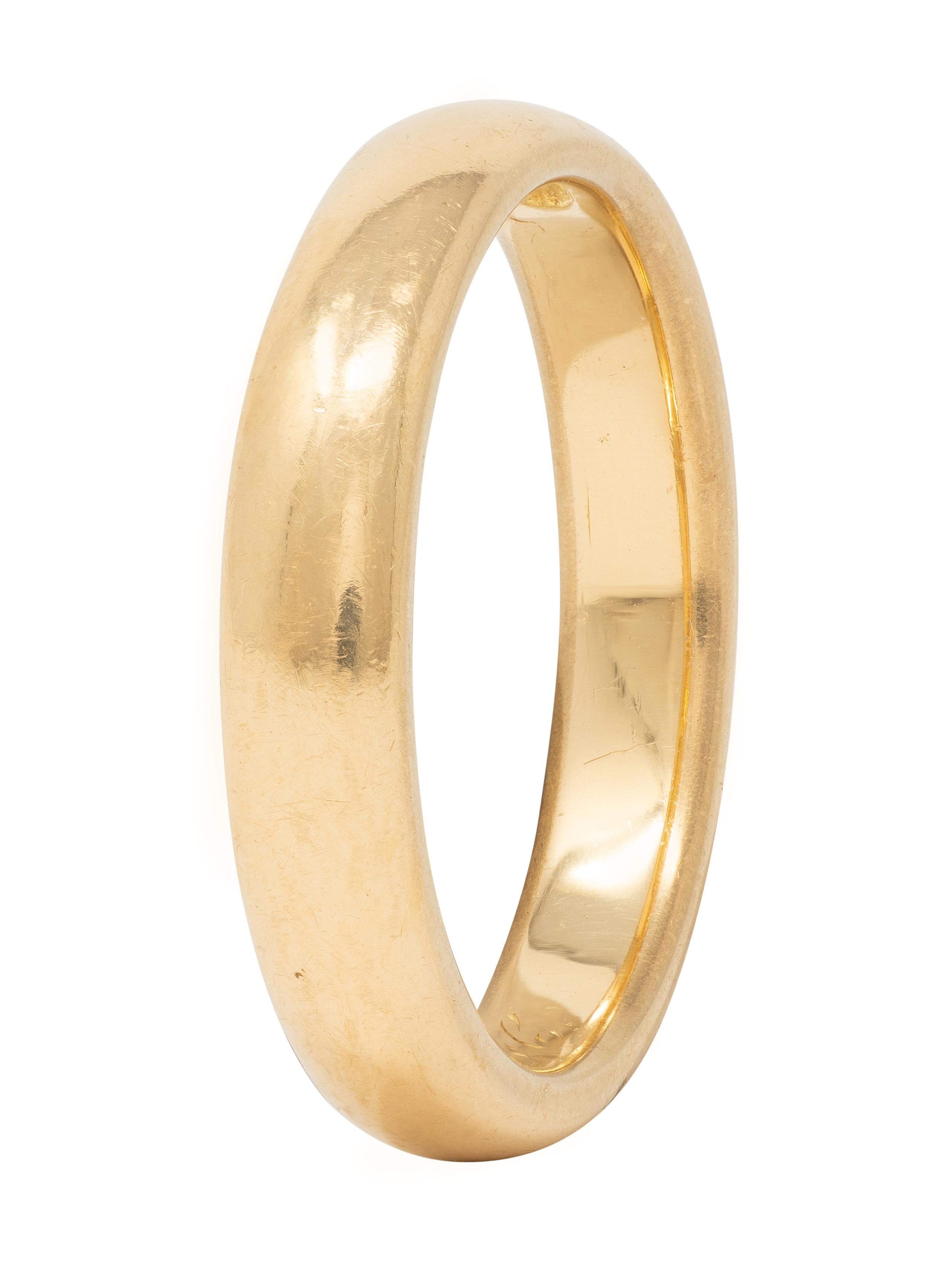 Victorian 18 Karat Yellow Gold Antique Unisex Wedding Band Ring