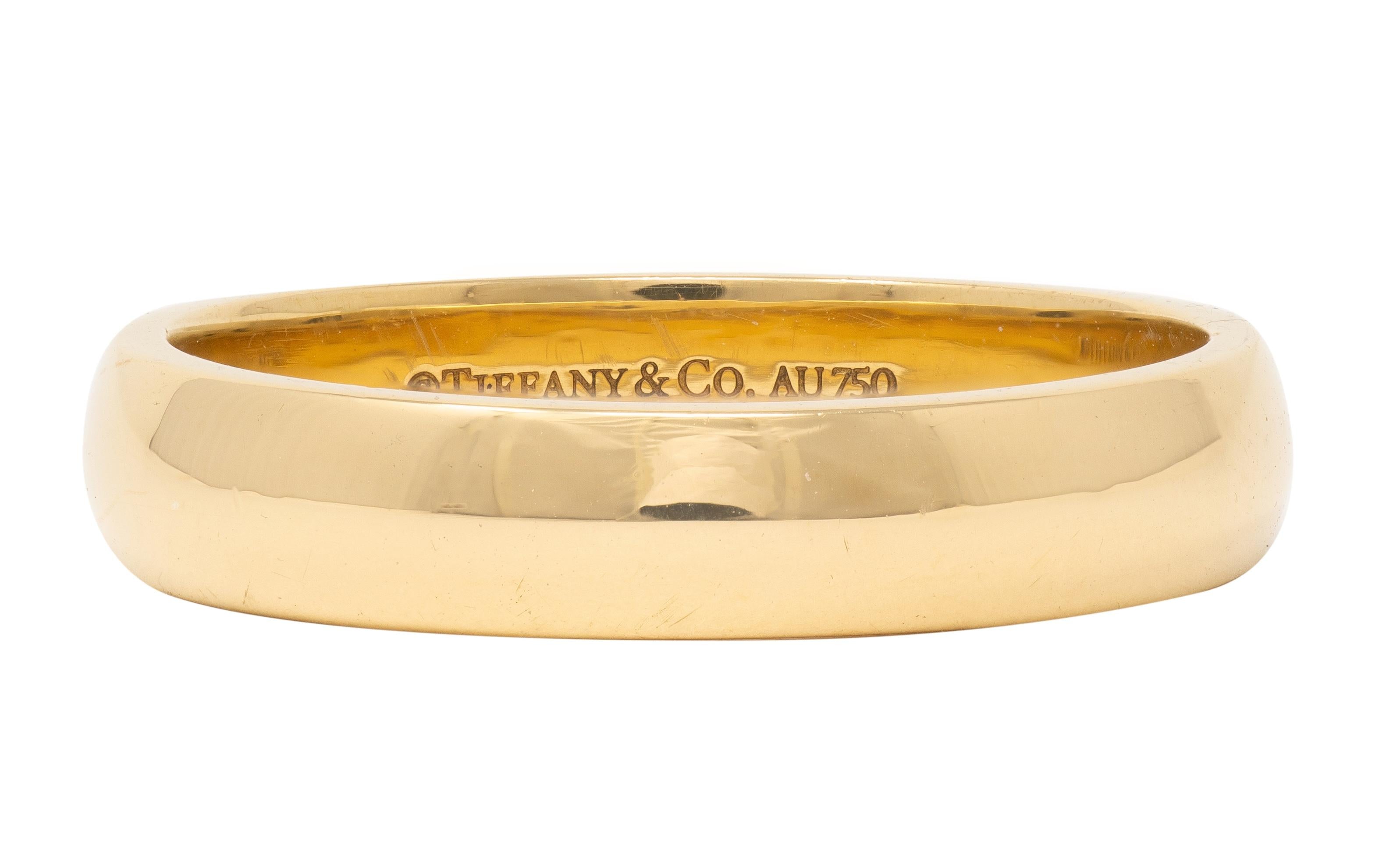 Tiffany & Co. 1990's 18 Karat Yellow Gold Vintage Wedding Band Ring