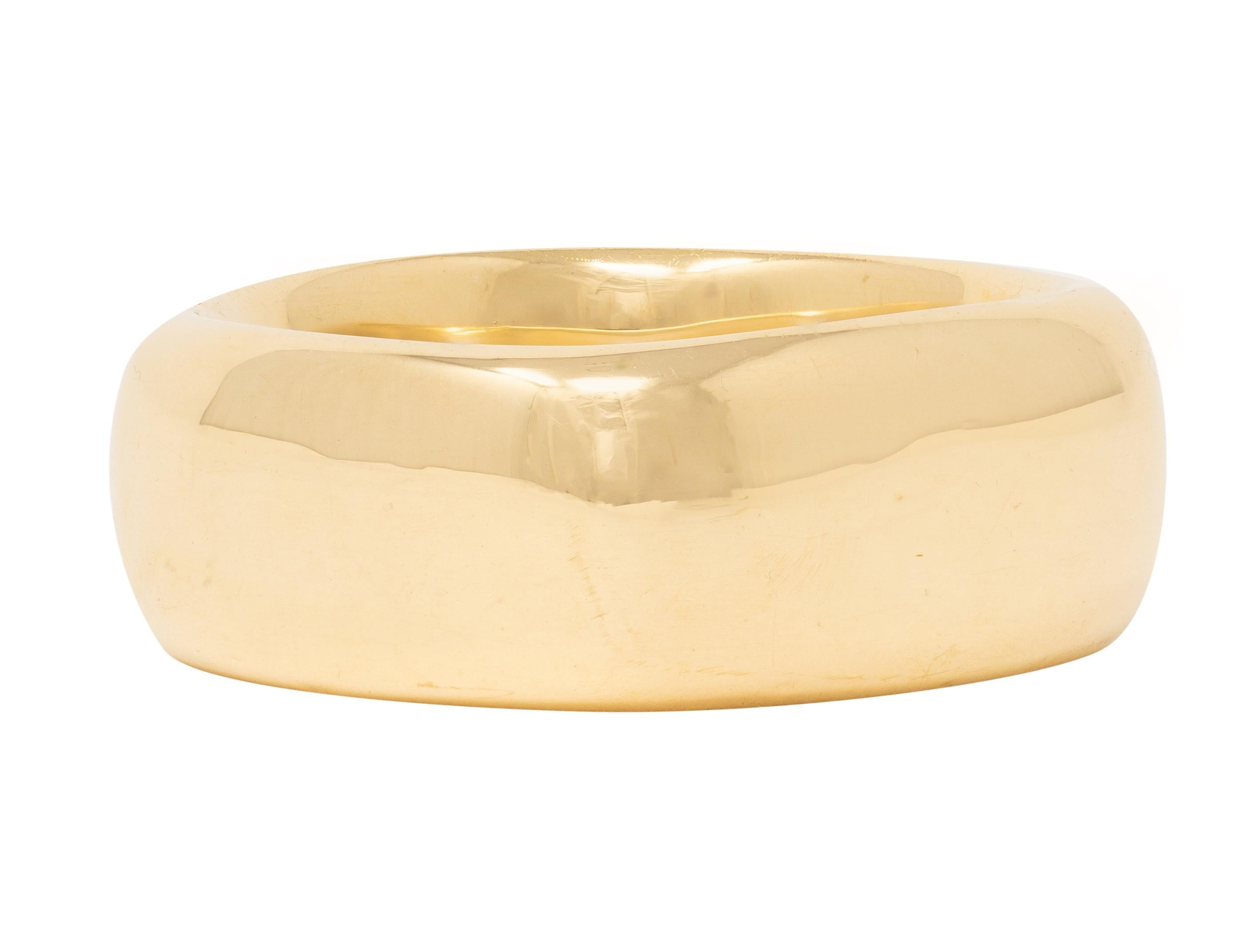 Tiffany & Co. 2003 18 Karat Yellow Gold Vintage Cushion Band Ring