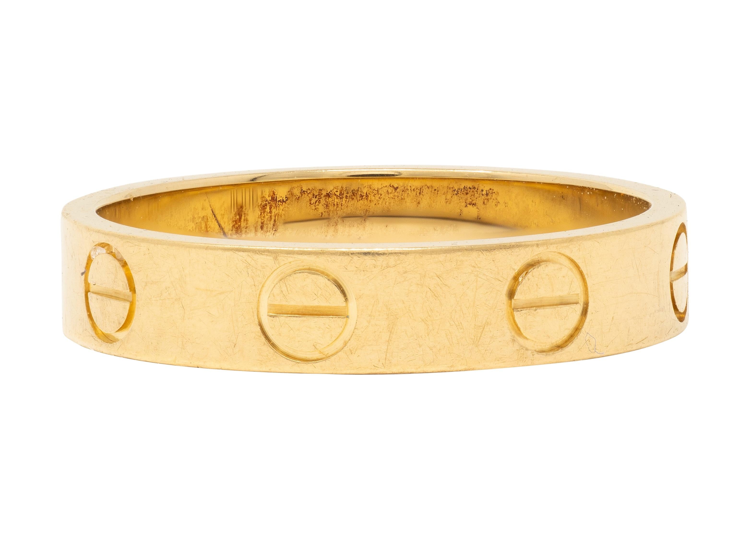 Cartier Contemporary 18 Karat Yellow Gold High Love Unisex Band Ring