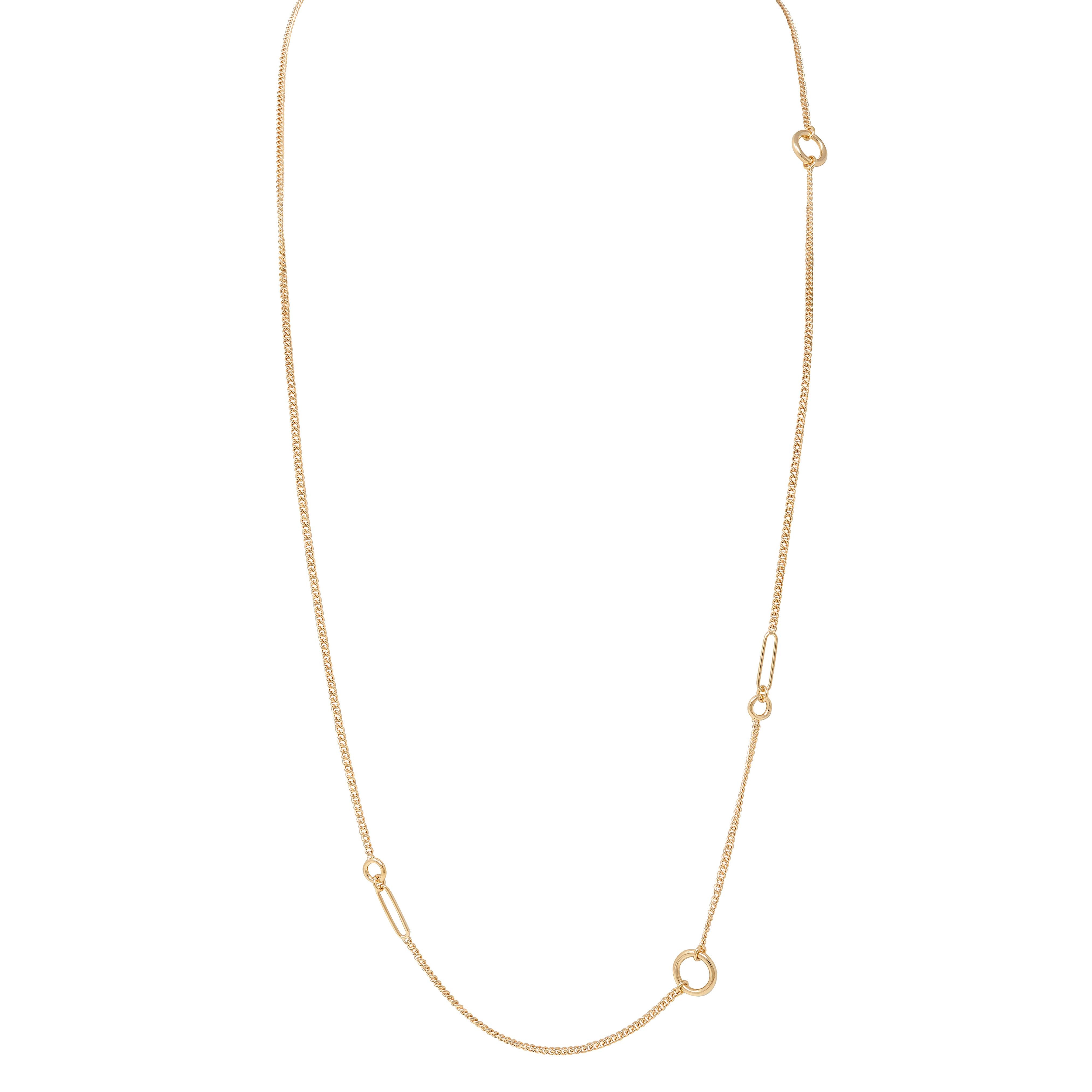 Hermès Contemporary 18 Karat Rose Gold Chaine d'Ancre Station Chain Necklace