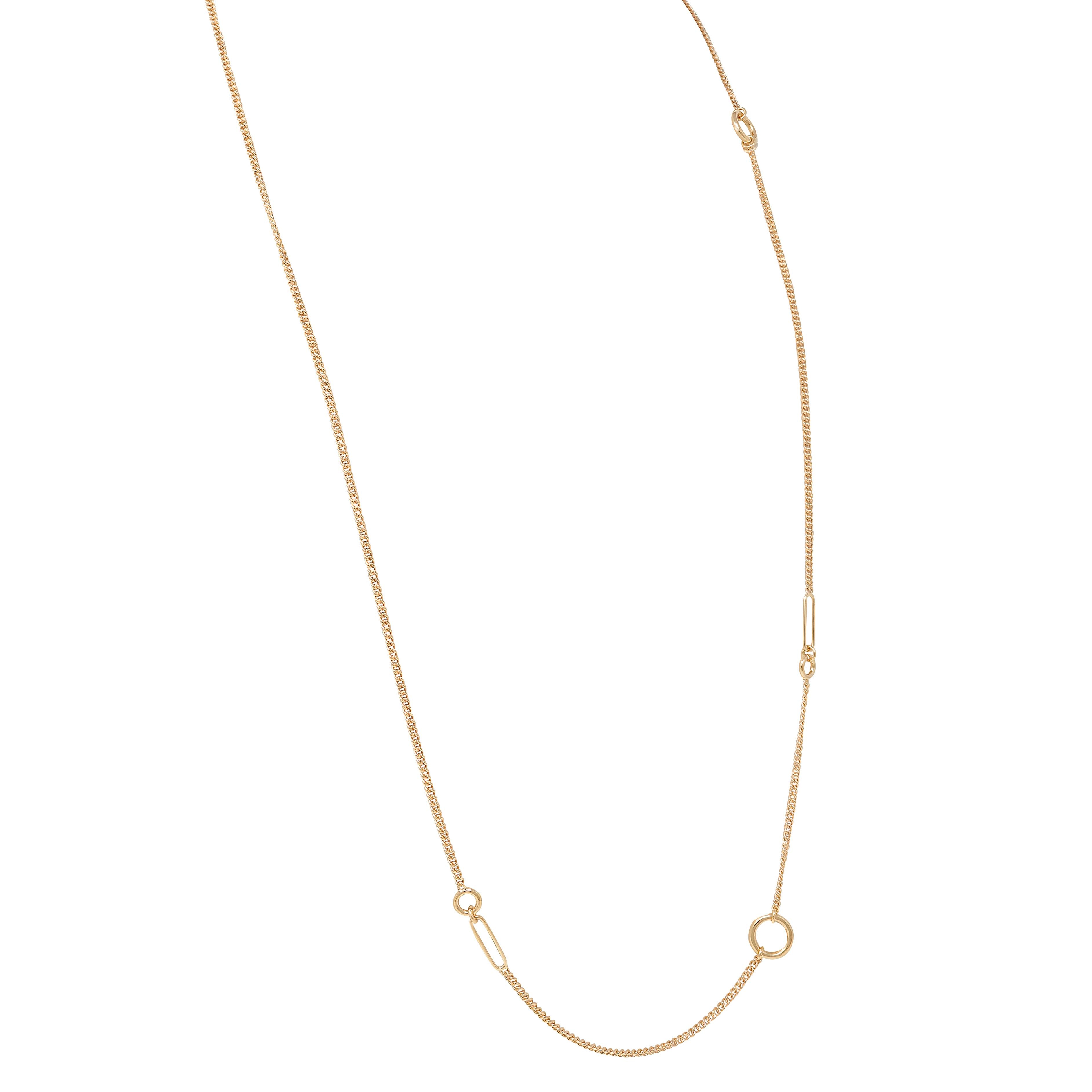 Hermès Contemporary 18 Karat Rose Gold Chaine d'Ancre Station Chain Necklace