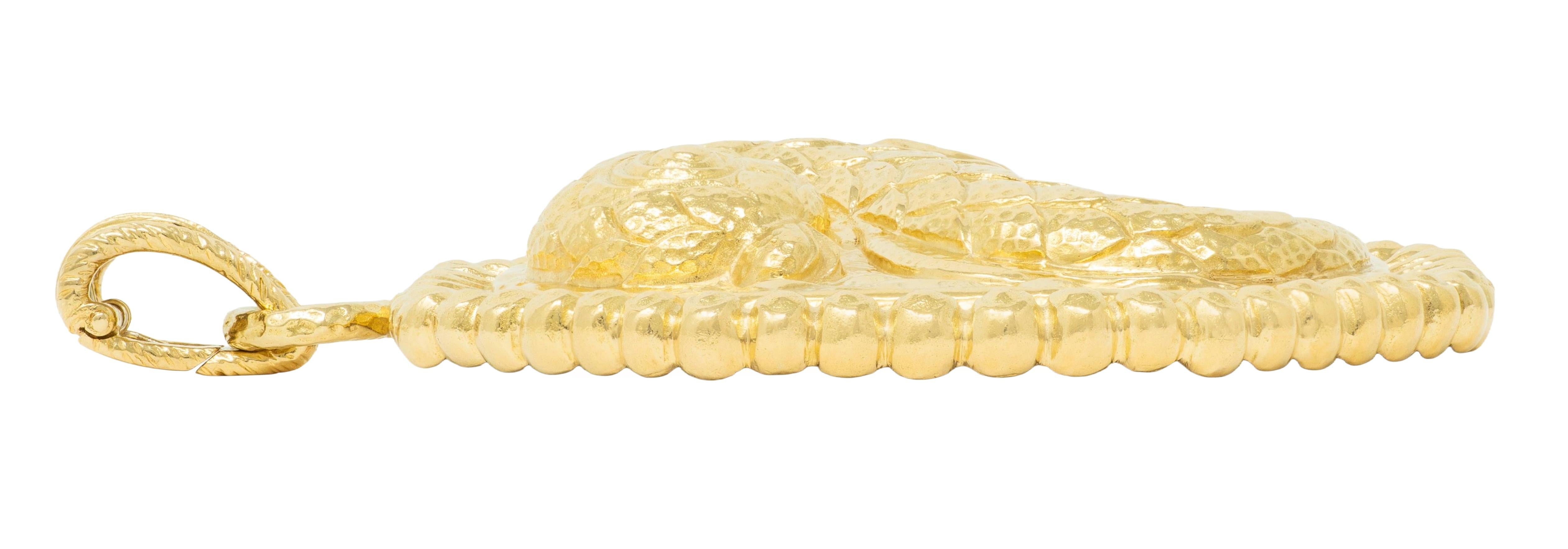 Van Cleef & Arpels French 1970's 18 Karat Yellow Gold Vintage Koi Fish Pendant