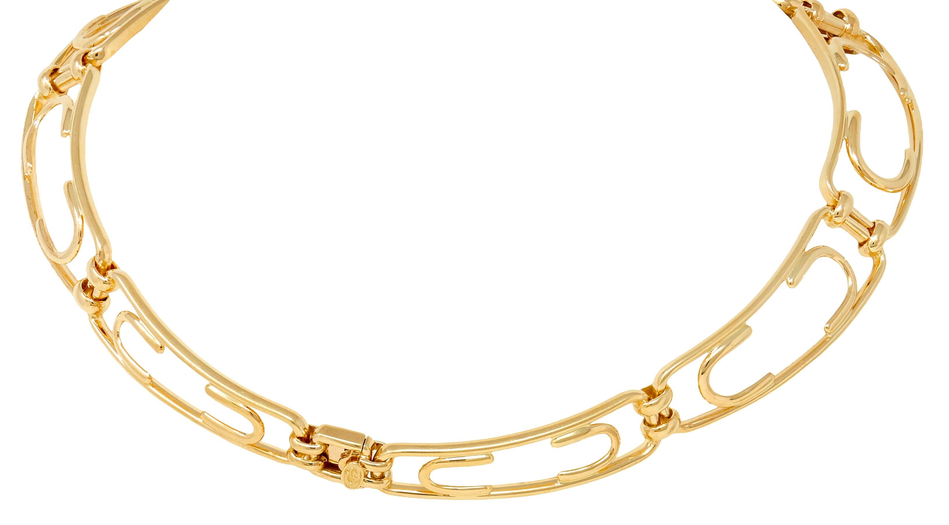 Carrera y Carrera 18 Karat Yellow Gold Vintage Elephant Animal Collar Necklace