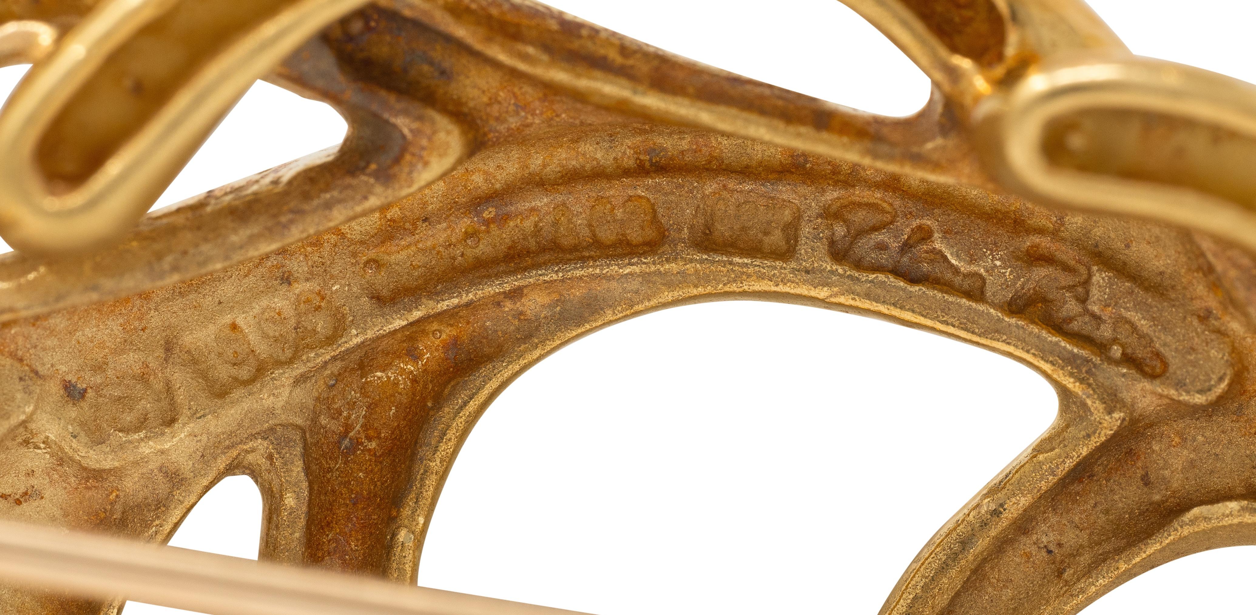 Paloma Picasso Tiffany & Co. 1989 18K Yellow Gold Vintage Feather Plume Brooch