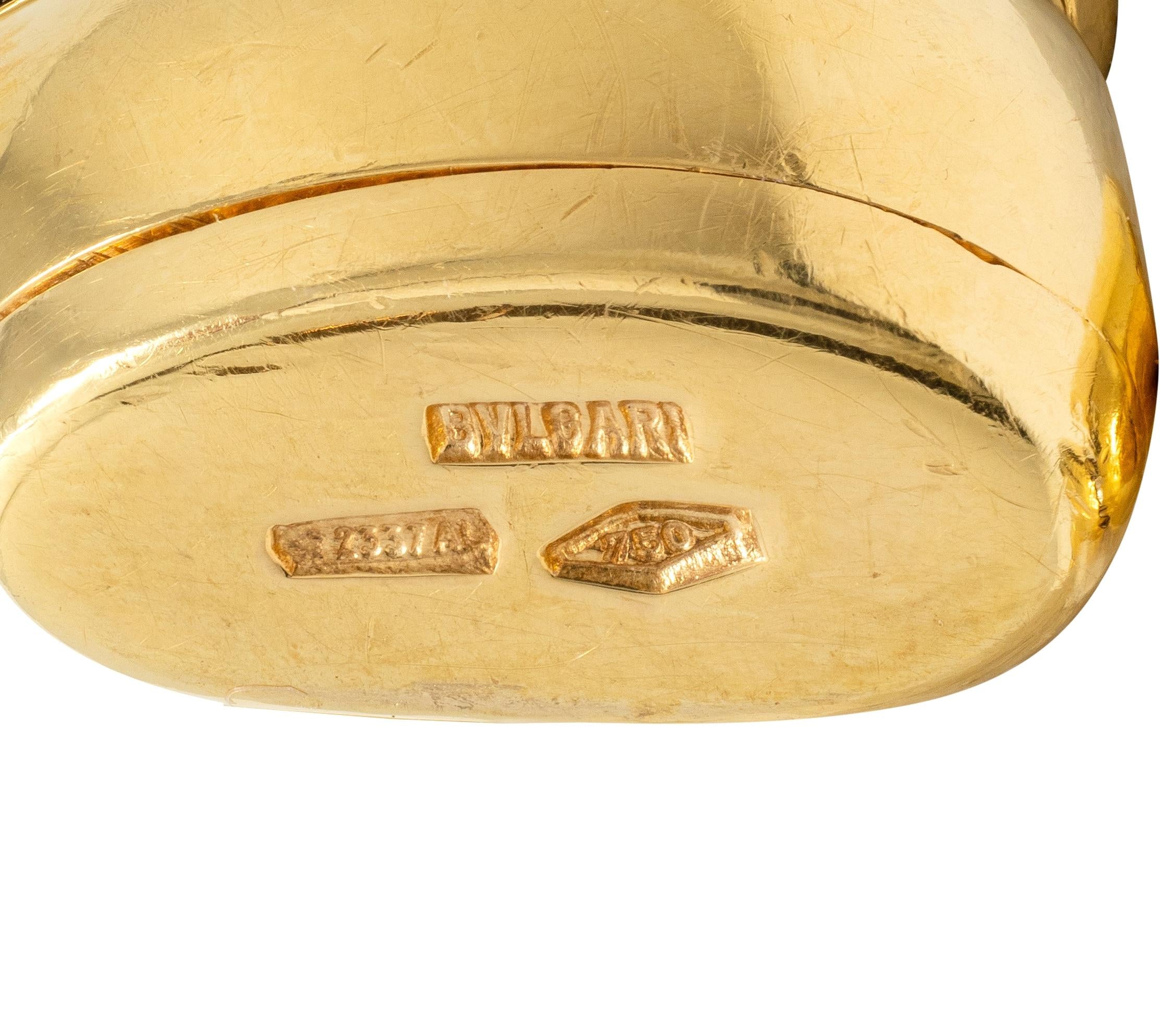 Bulgari 1990's 18K Yellow Gold Stainless Steel Tubogas Vintage Cuff Bracelet