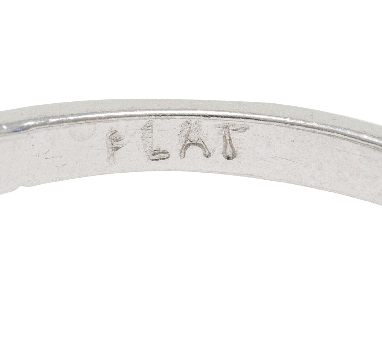 Mid-Century 0.78 CTW Diamond Platinum Vintage Seven Stone Engagement Ring