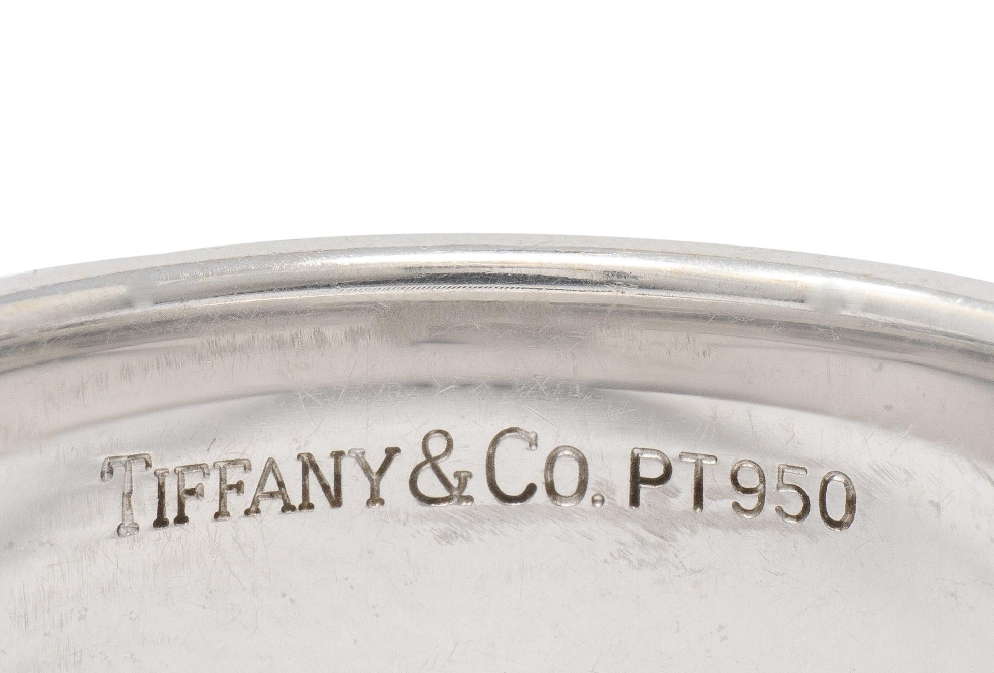 Tiffany & Co. 2000's Platinum Milgrain Wedding Band Ring