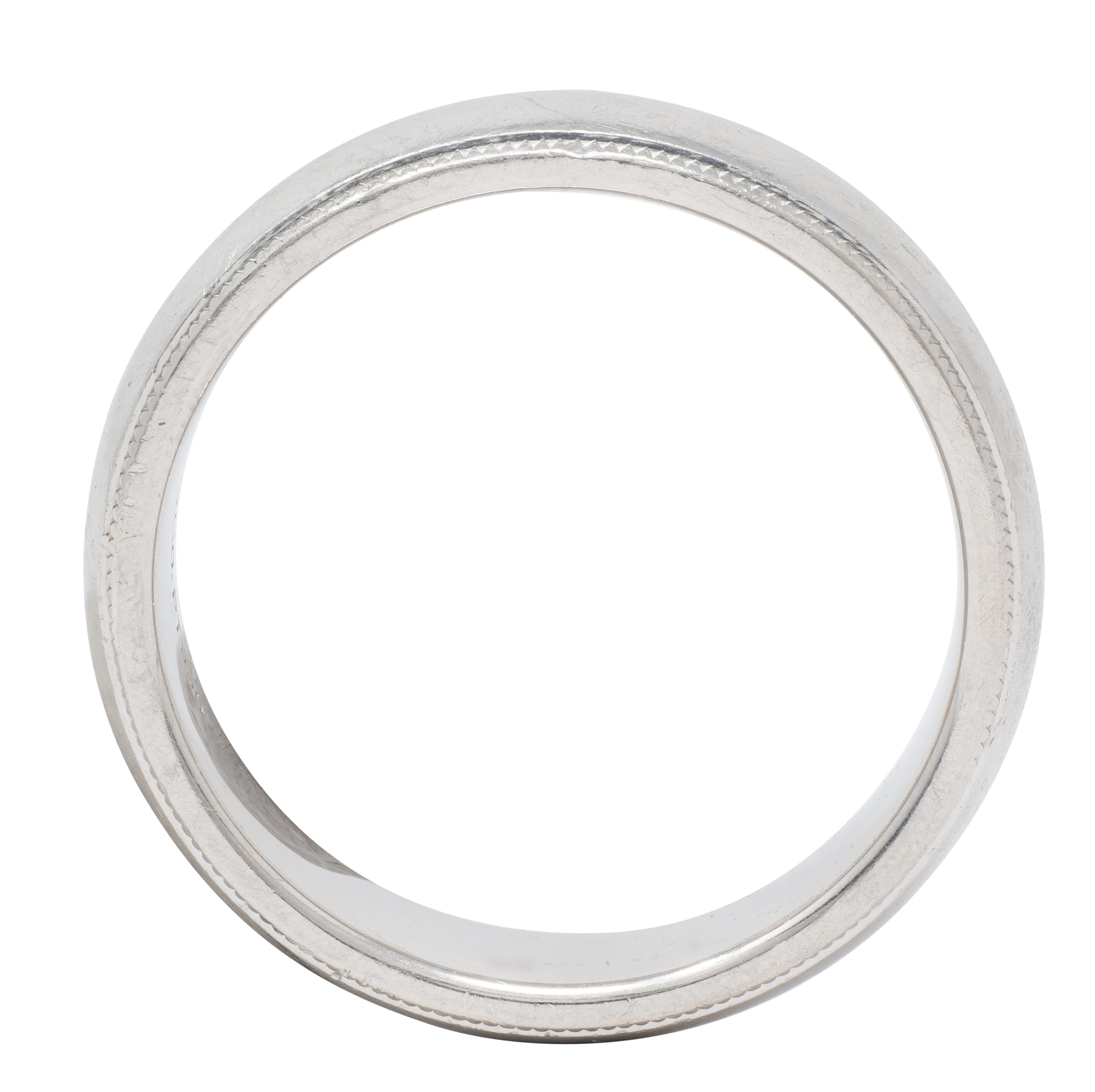Tiffany & Co. 2000's Platinum Milgrain Wedding Band Ring