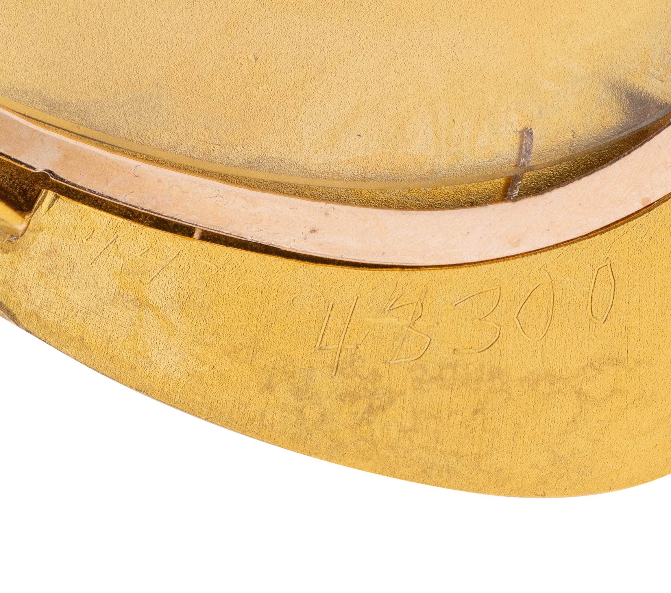 Art Nouveau Ruby Diamond Enamel 14K Yellow Gold Antique Princess Locket Pendant