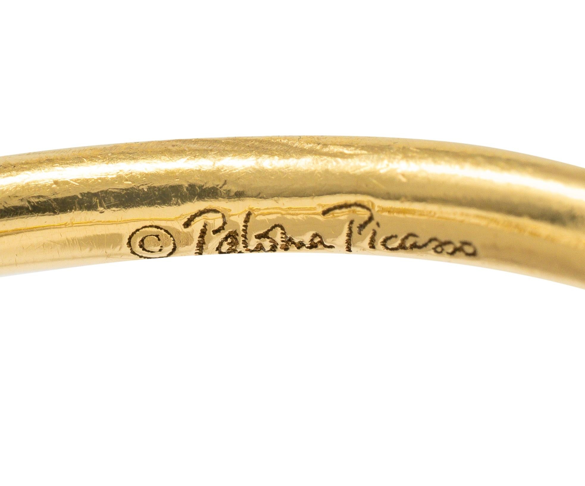 Tiffany & Co. Paloma Picasso Contemporary 18 Karat Yellow Gold Love Band Ring