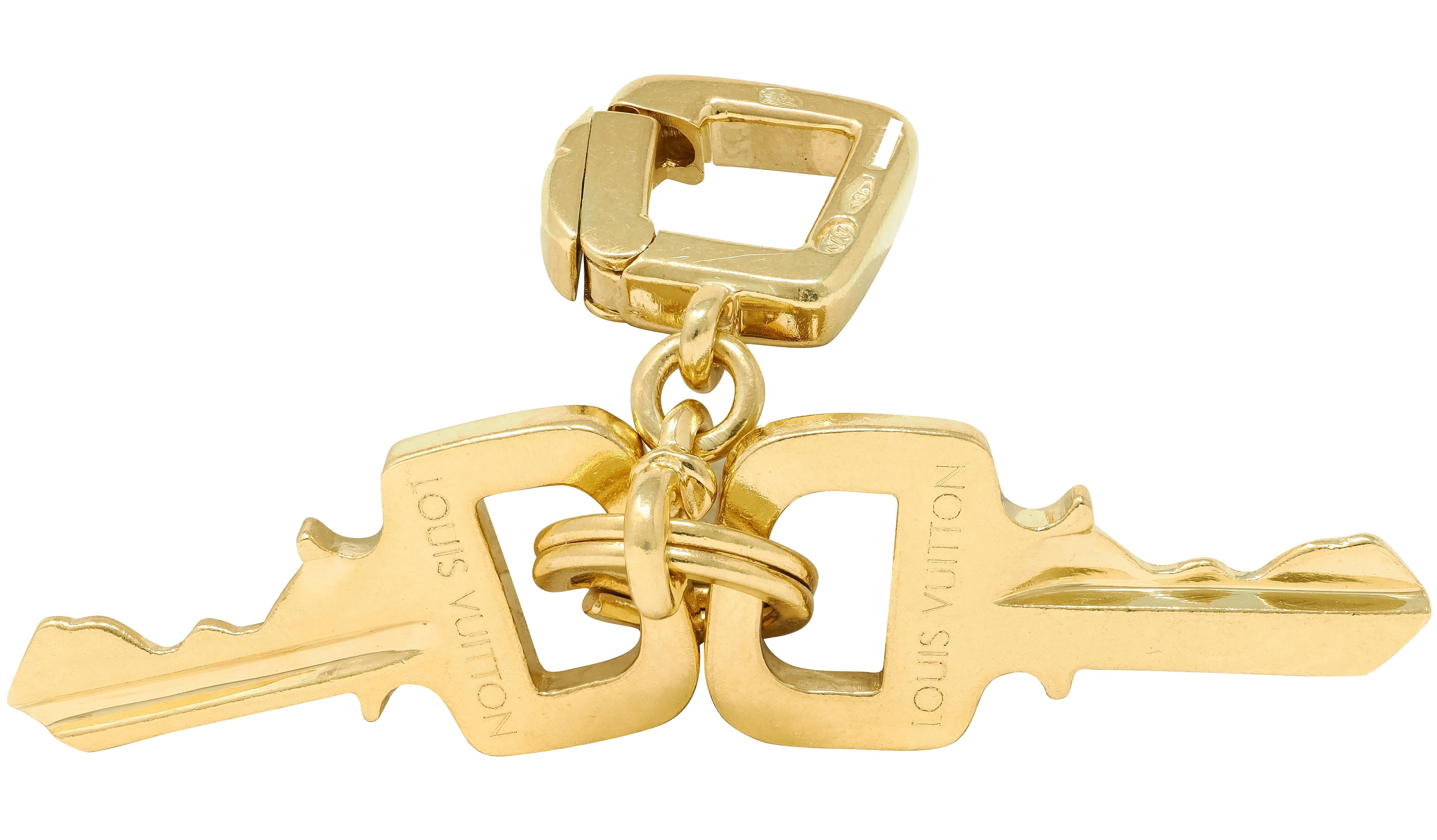 Louis Vuitton Paris Contemporary 18 Karat Yellow Gold Lock & Key Link Bracelet