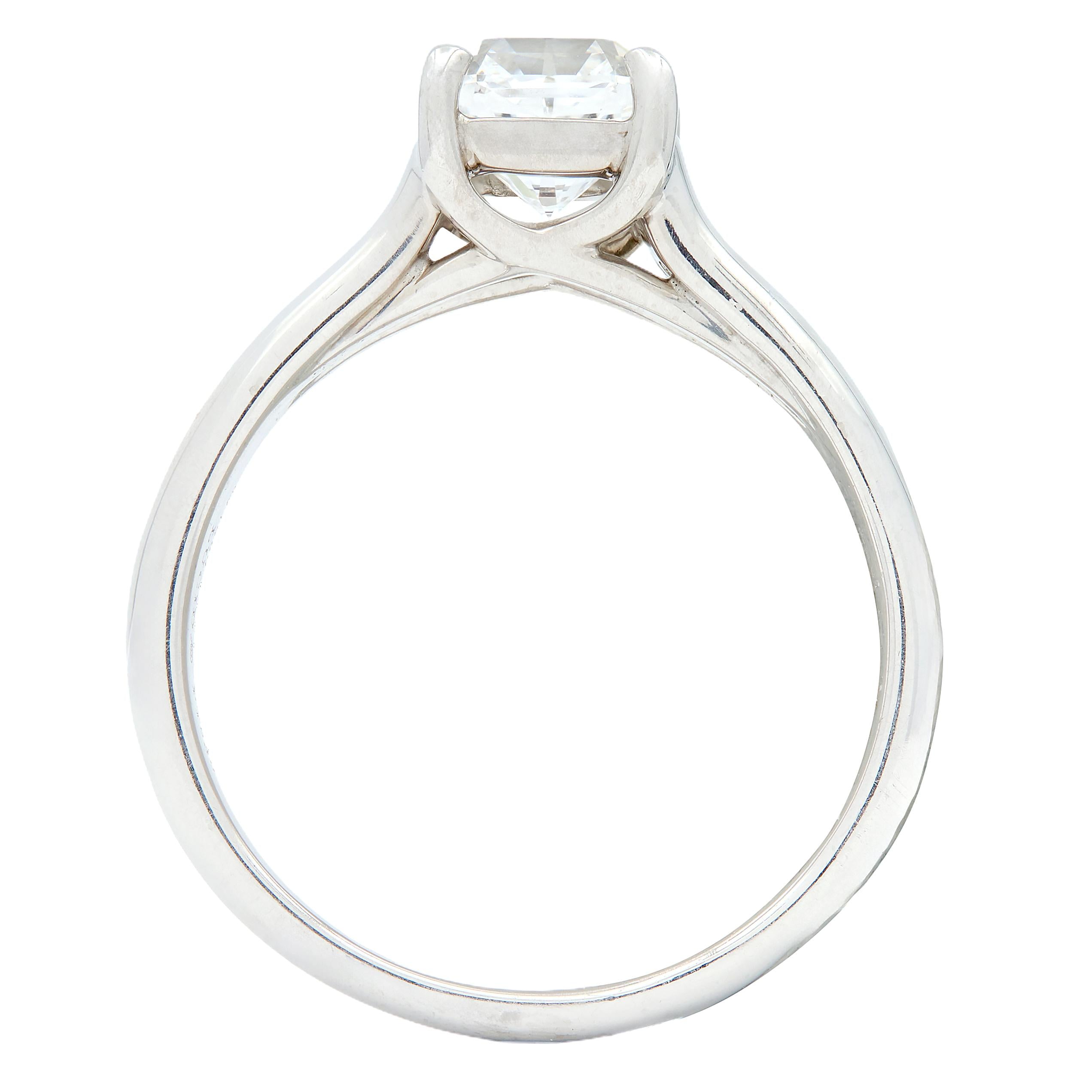 1999 Tiffany & Co. Lucida 1.12 CTW Diamond Platinum Vintage Engagement Ring