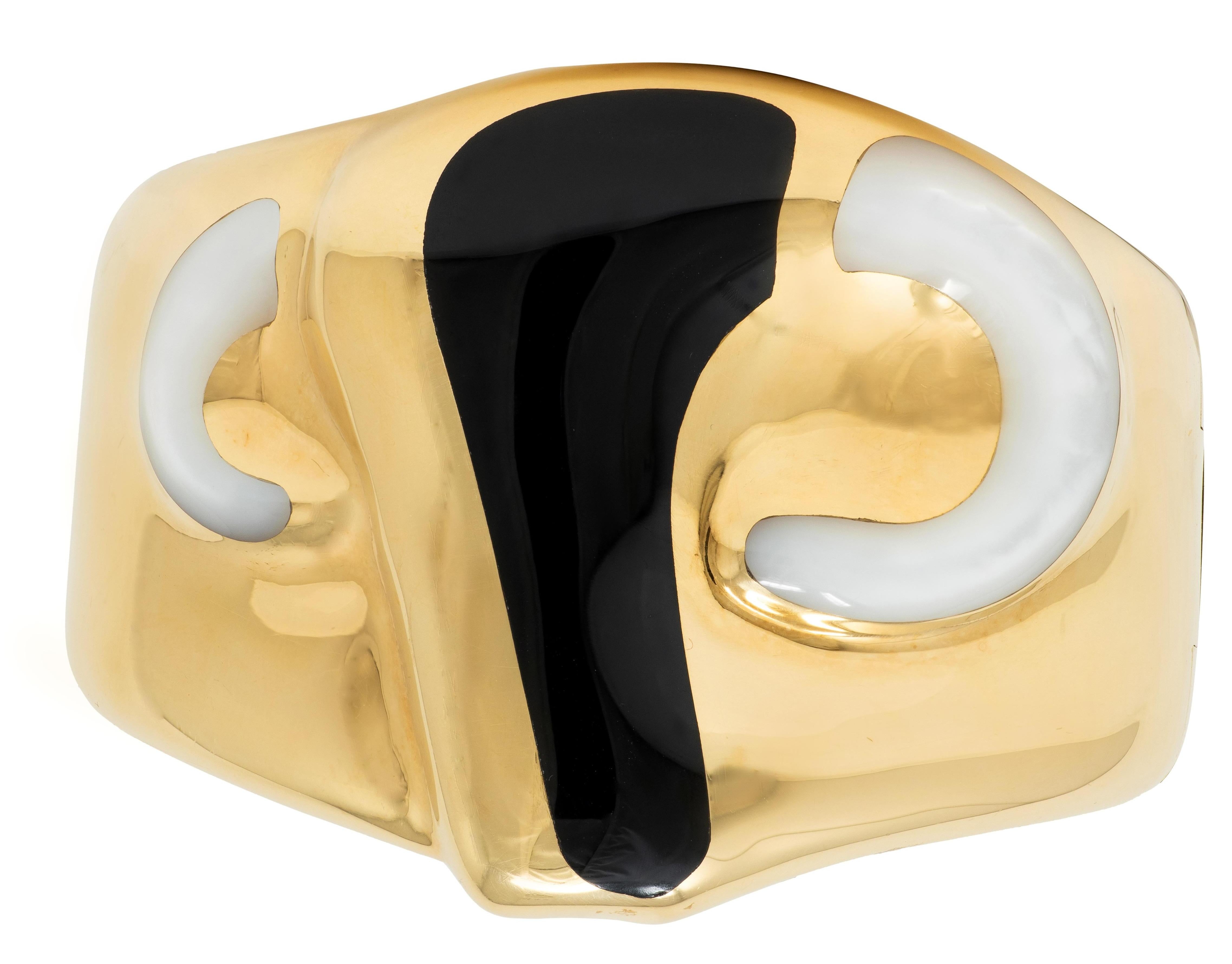 Tiffany & Co. Elsa Peretti 1970's 18K Gold Vintage Taurus Zodiac Cuff Bracelet