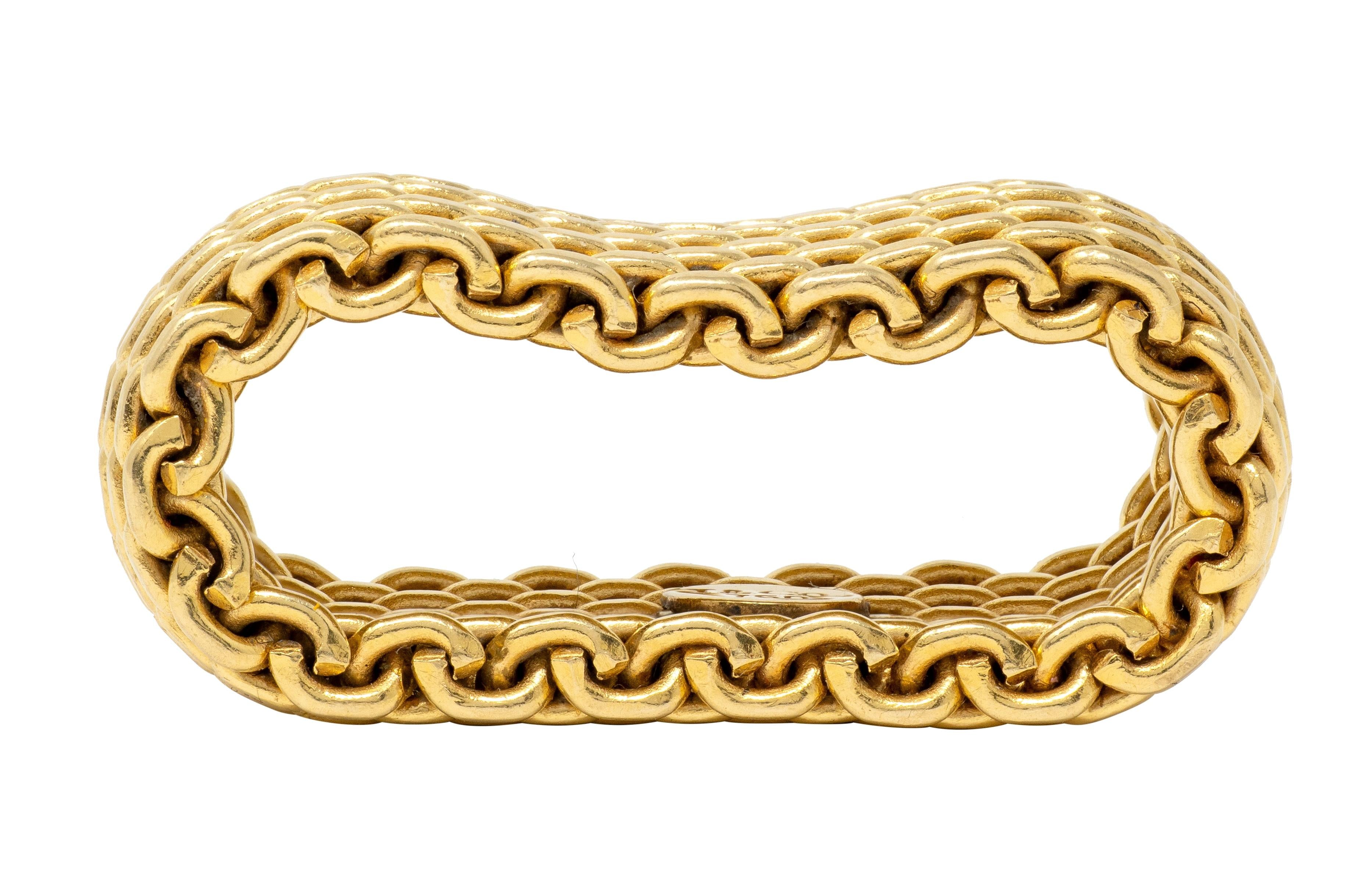 Tiffany & Co. 2000's 18 Karat Yellow Gold Somerset Mesh Band Ring