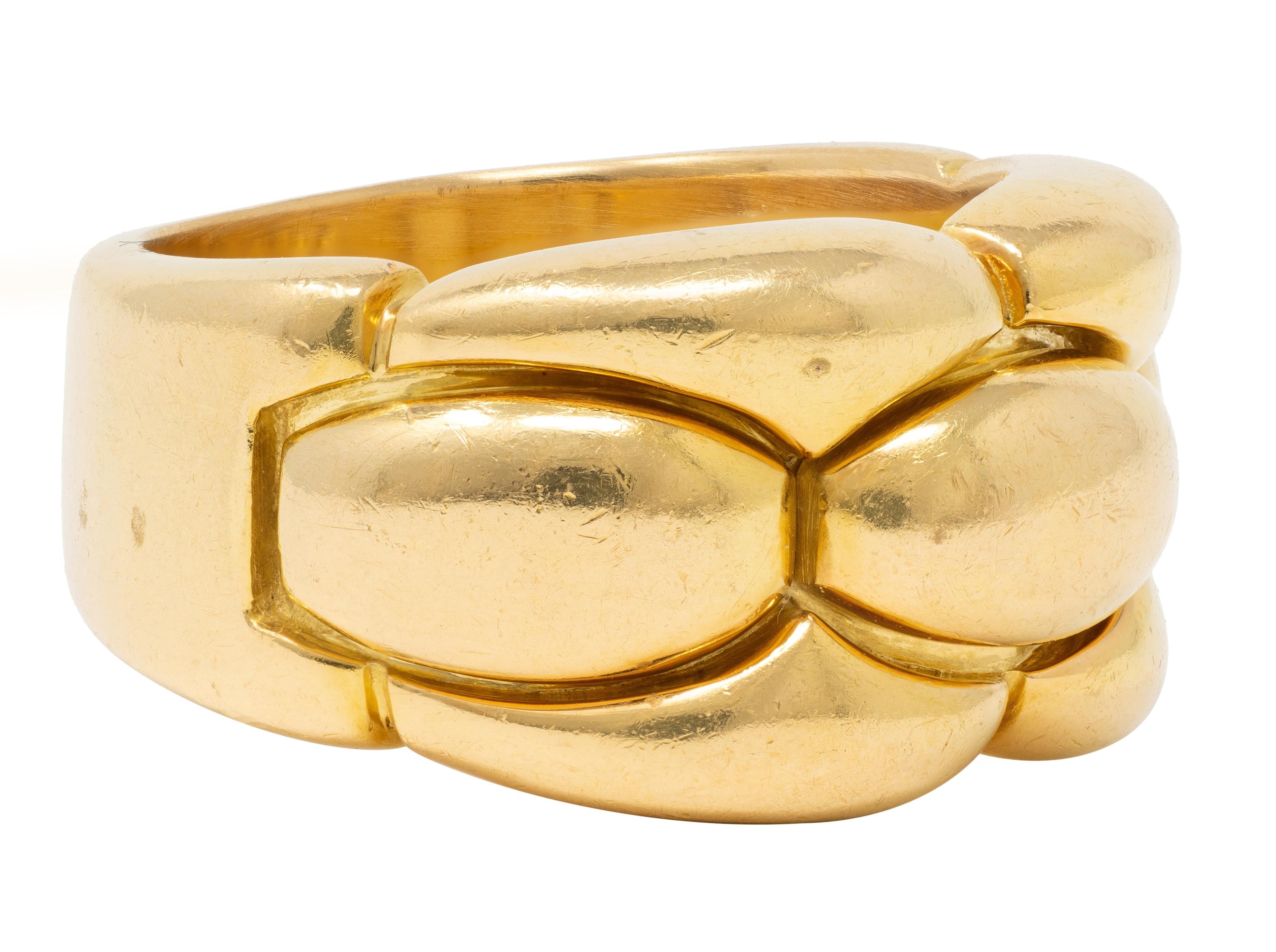 Cartier 1989 18 Karat Yellow Gold Vintage Braid Band Ring