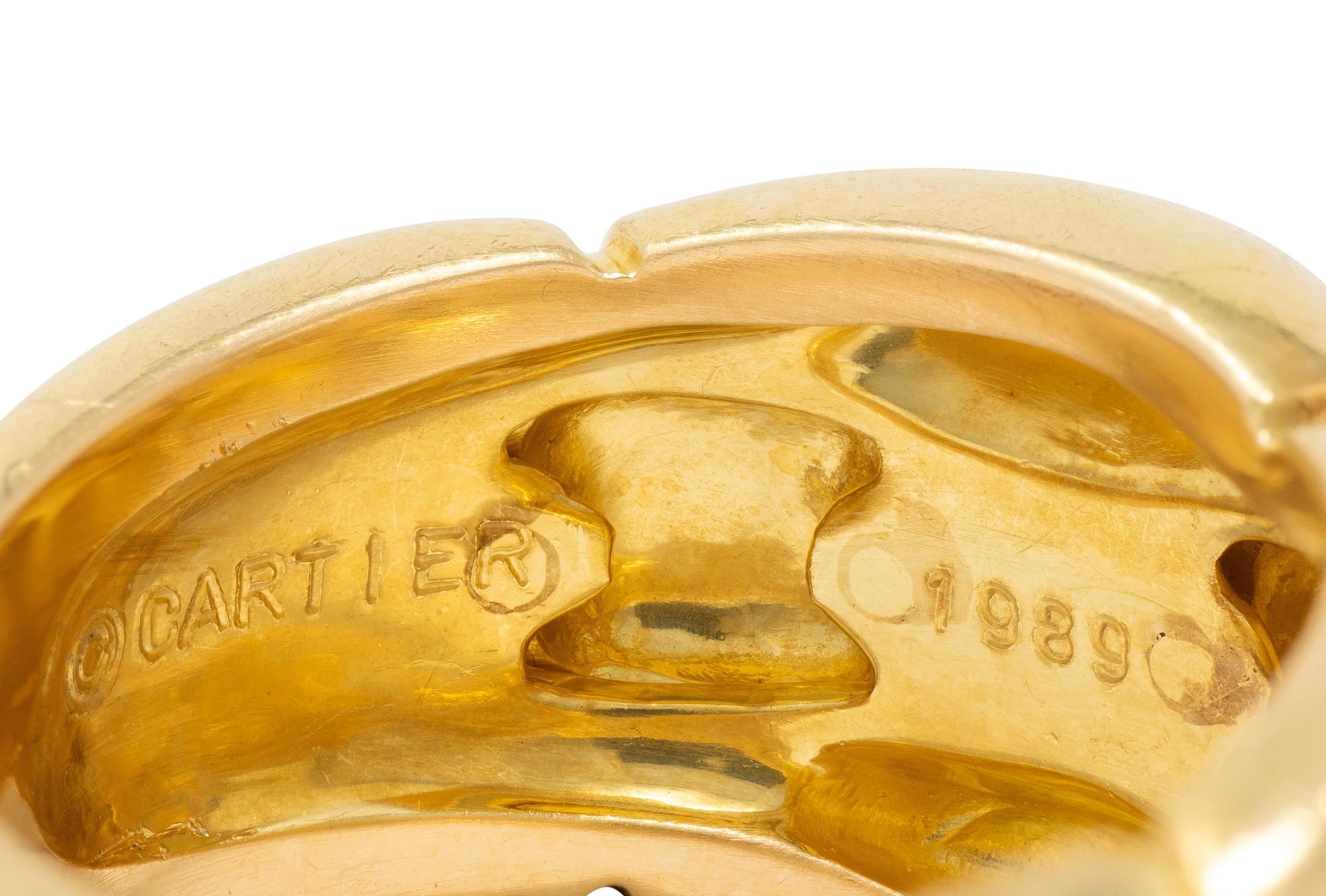 Cartier 1989 18 Karat Yellow Gold Vintage Braid Band Ring