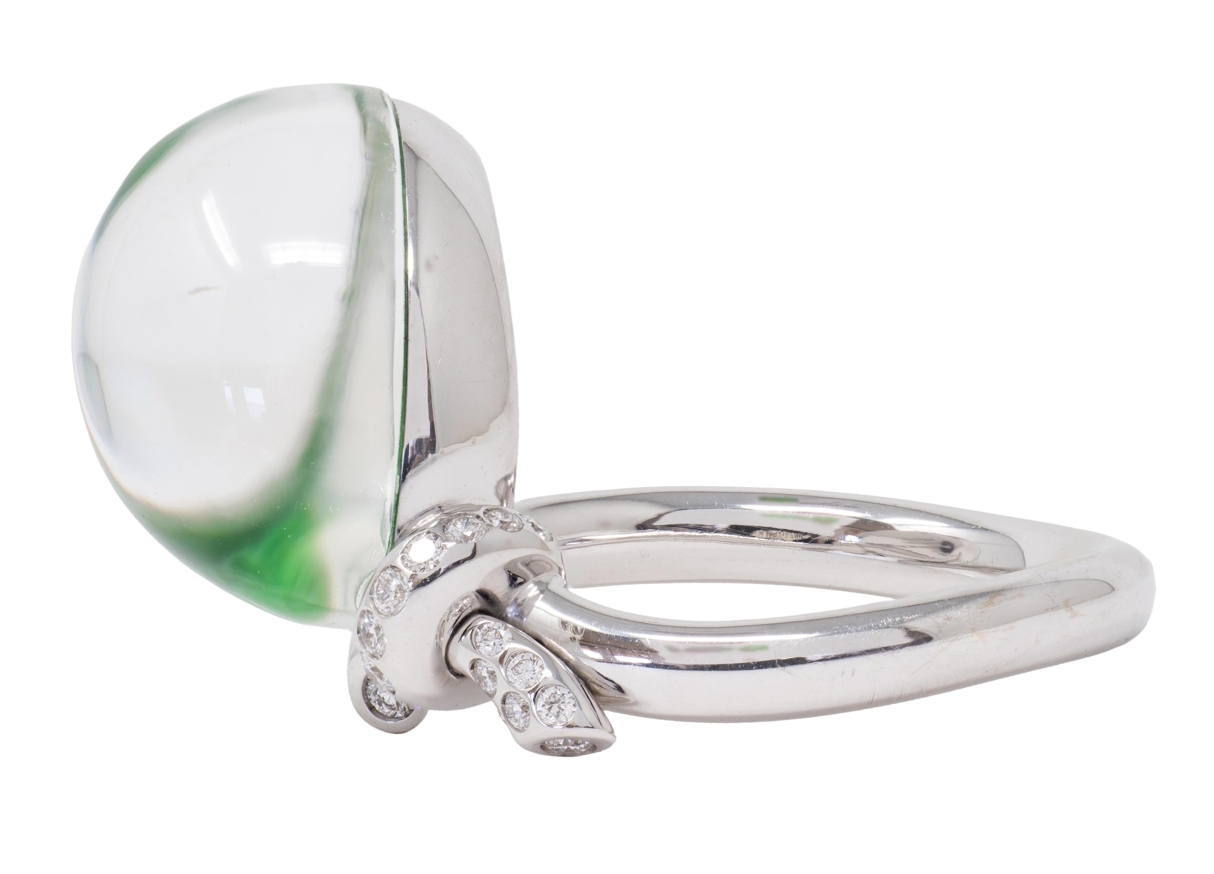 Vhernier Jade Quartz Diamond 18K Gold Contemporary Palloncino Balloon Ring