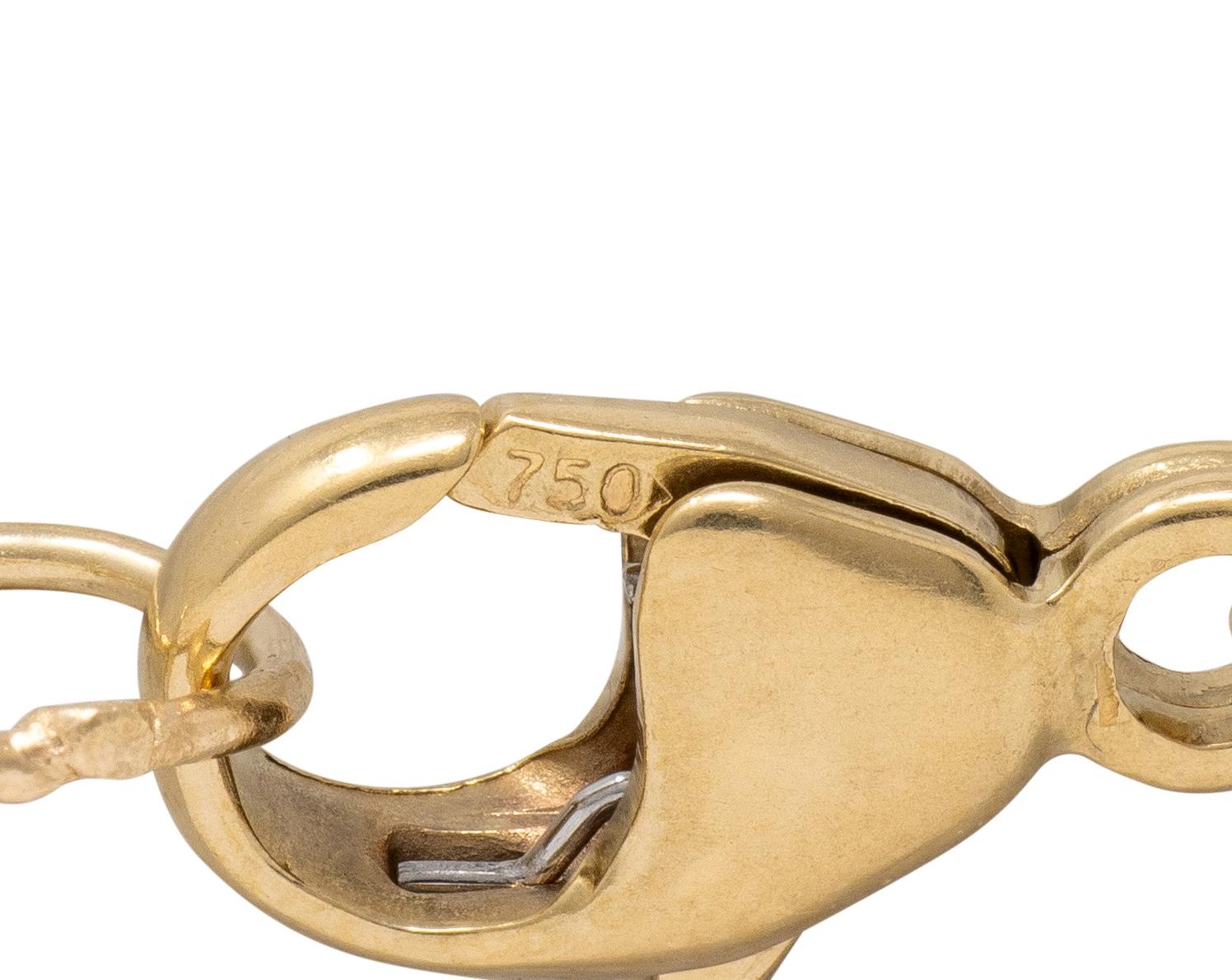 Tiffany & Co. 2000's 18 Karat Yellow Gold Hinged Station Necklace
