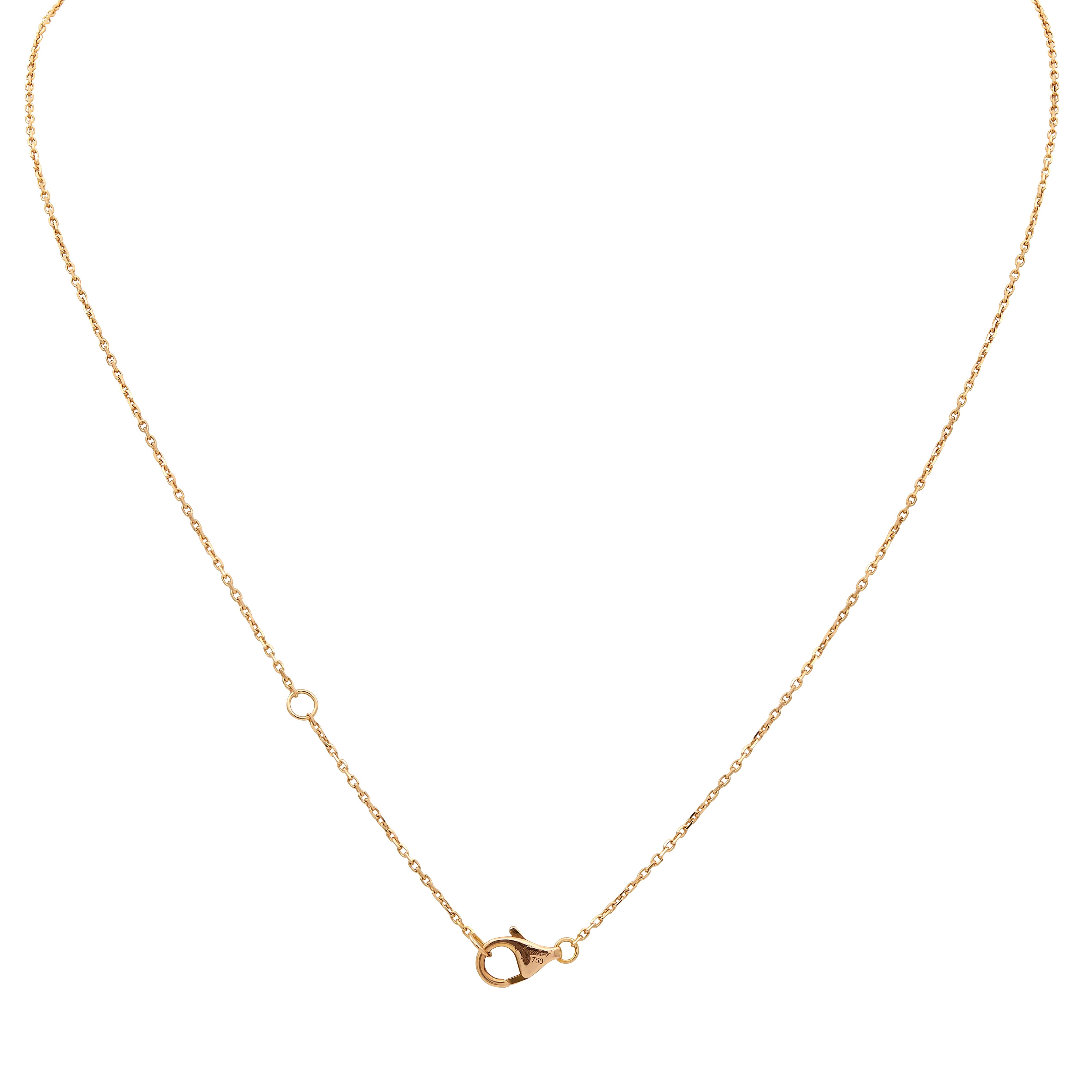 Cartier 2000's Diamond Onyx 18K Gold Contemporary Amulette De Cartier Necklace