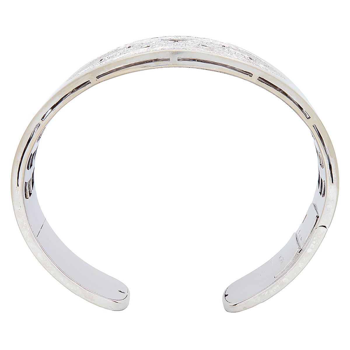 Enigma Gianni Bulgari 2000's Diamond 18K Gold Contemporary Lion Cuff Bracelet