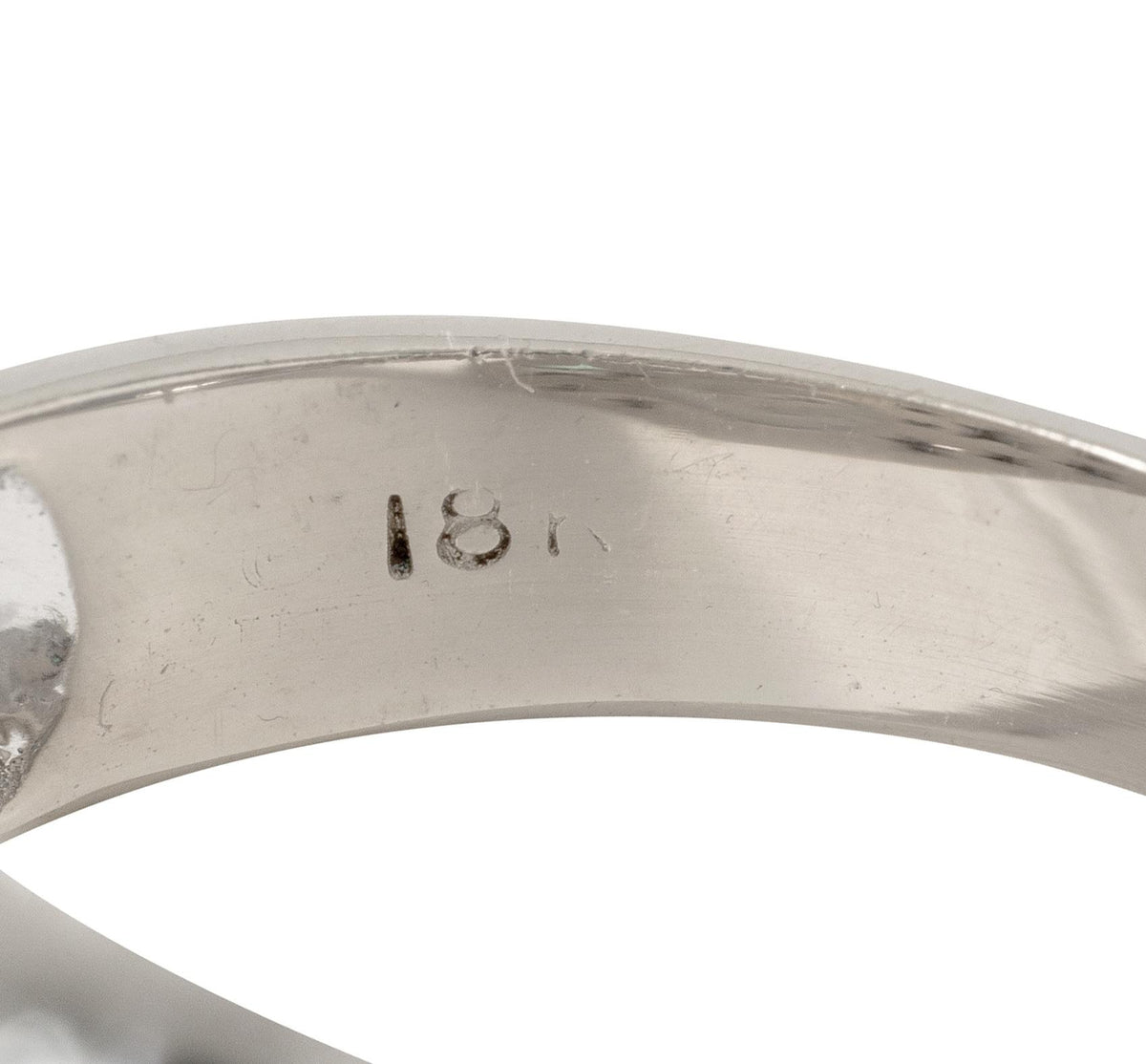 2010's Diamond Tourmaline 18 Karat White Gold Contemporary Bypass Ring