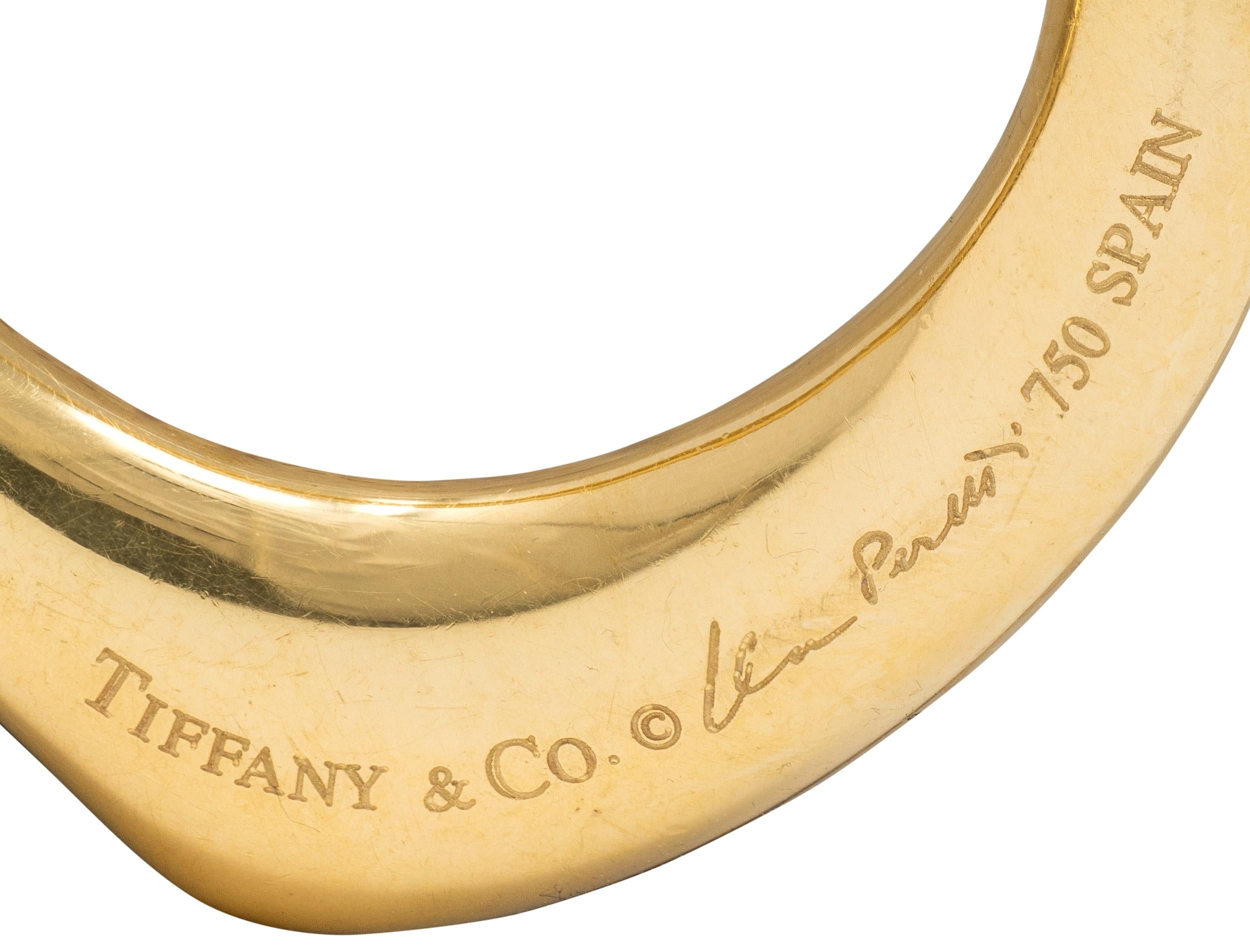 Elsa Peretti Tiffany & Co. 1990's Diamond 18K Gold Vintage Open Heart Pendant