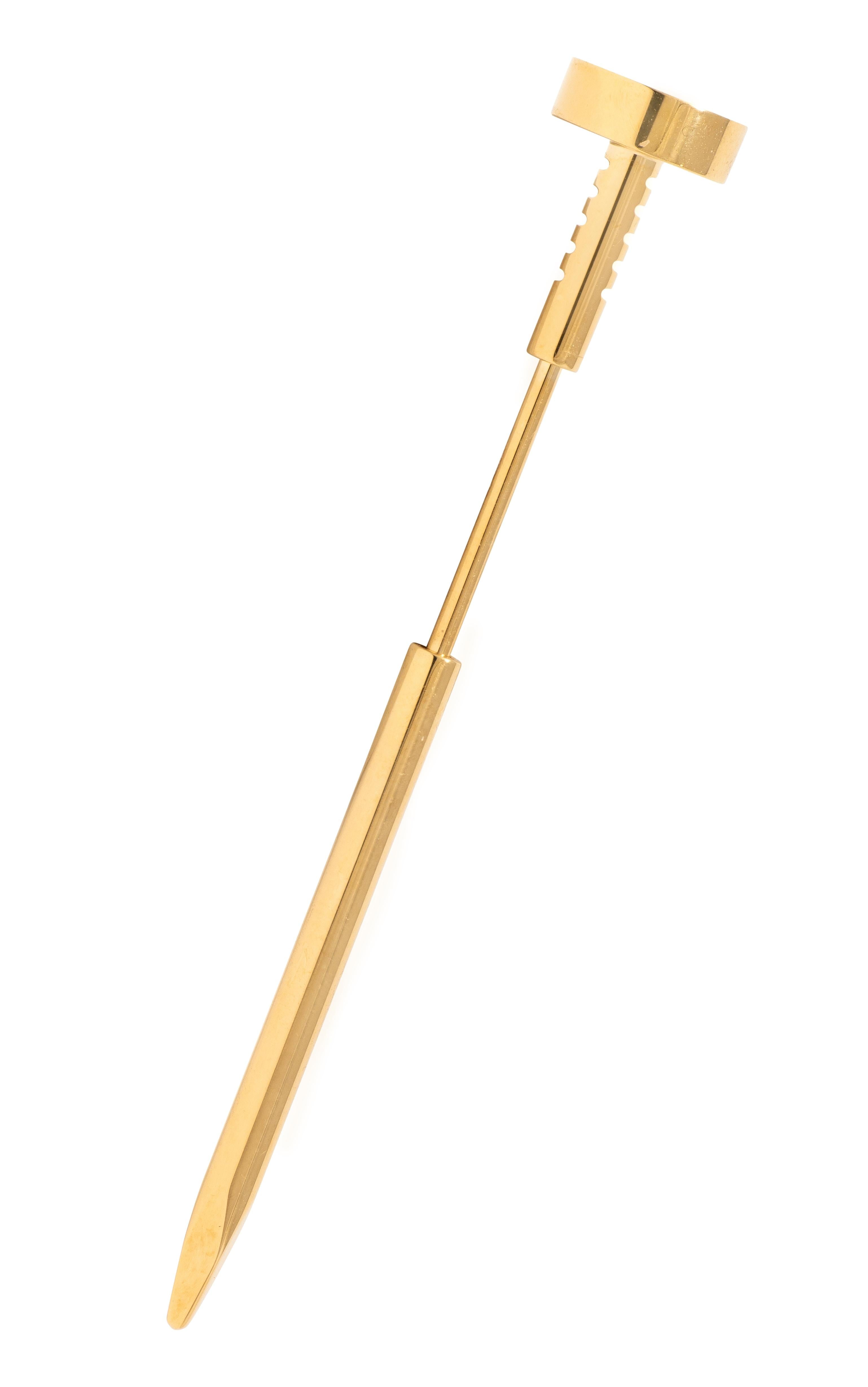 Cartier French 18 Karat Yellow Gold Juste Un Clou Unisex Jabot Brooch