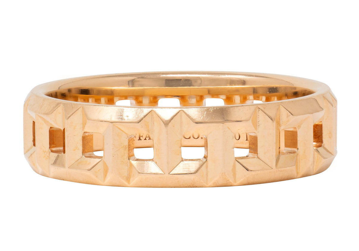Tiffany & Co. 18 Karat Rose Gold Contemporary T True Band Ring