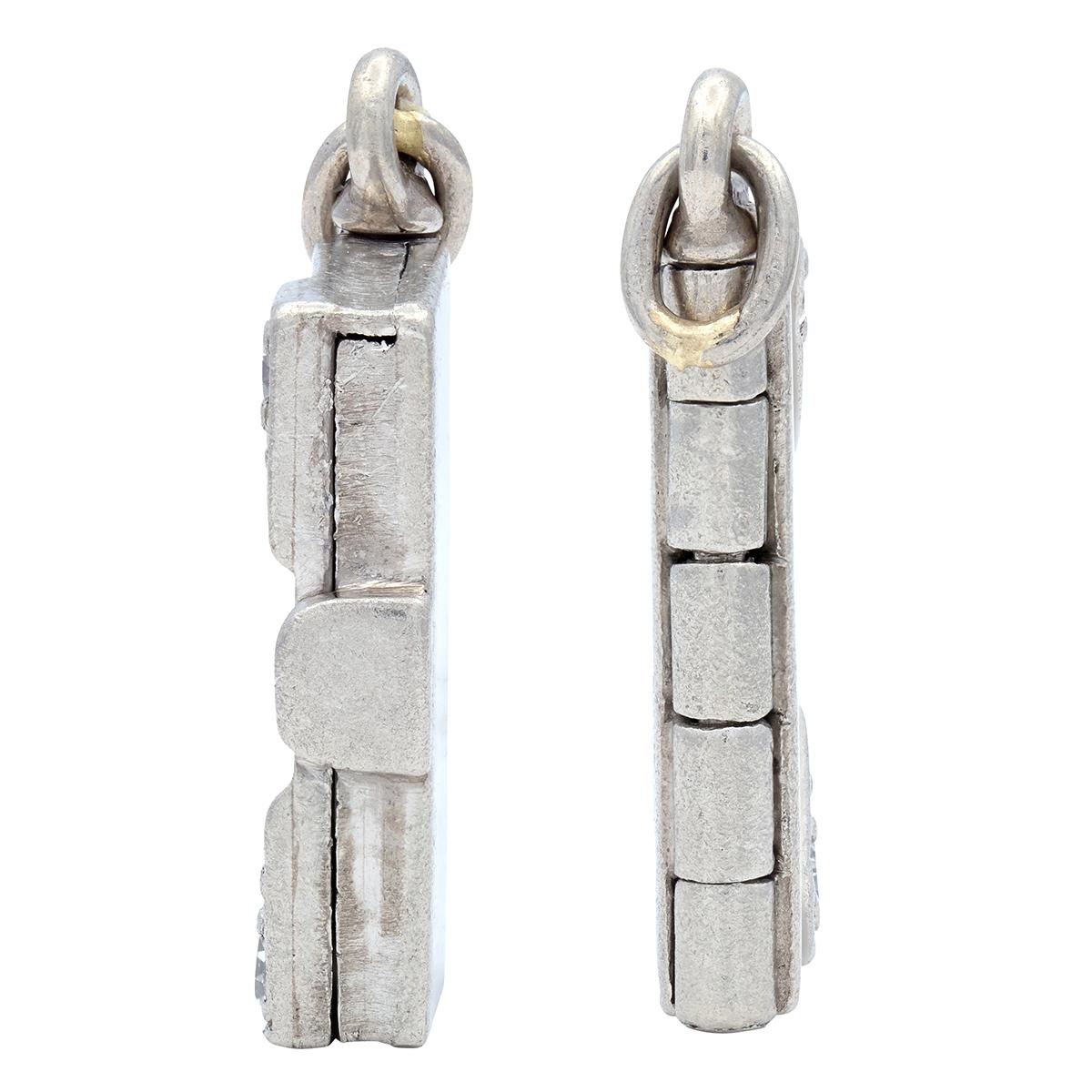 Art Deco Diamond Platinum Vintage Book Locket Charm