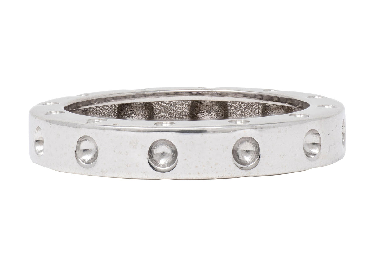 Roberto Coin 18 Karat White Gold Pois Moi Symphony Contemporary Band Ring