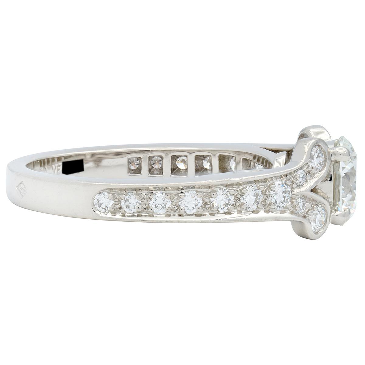 Cartier French 2012 1.25 CTW Diamond Platinum Engagement Ring GIA
