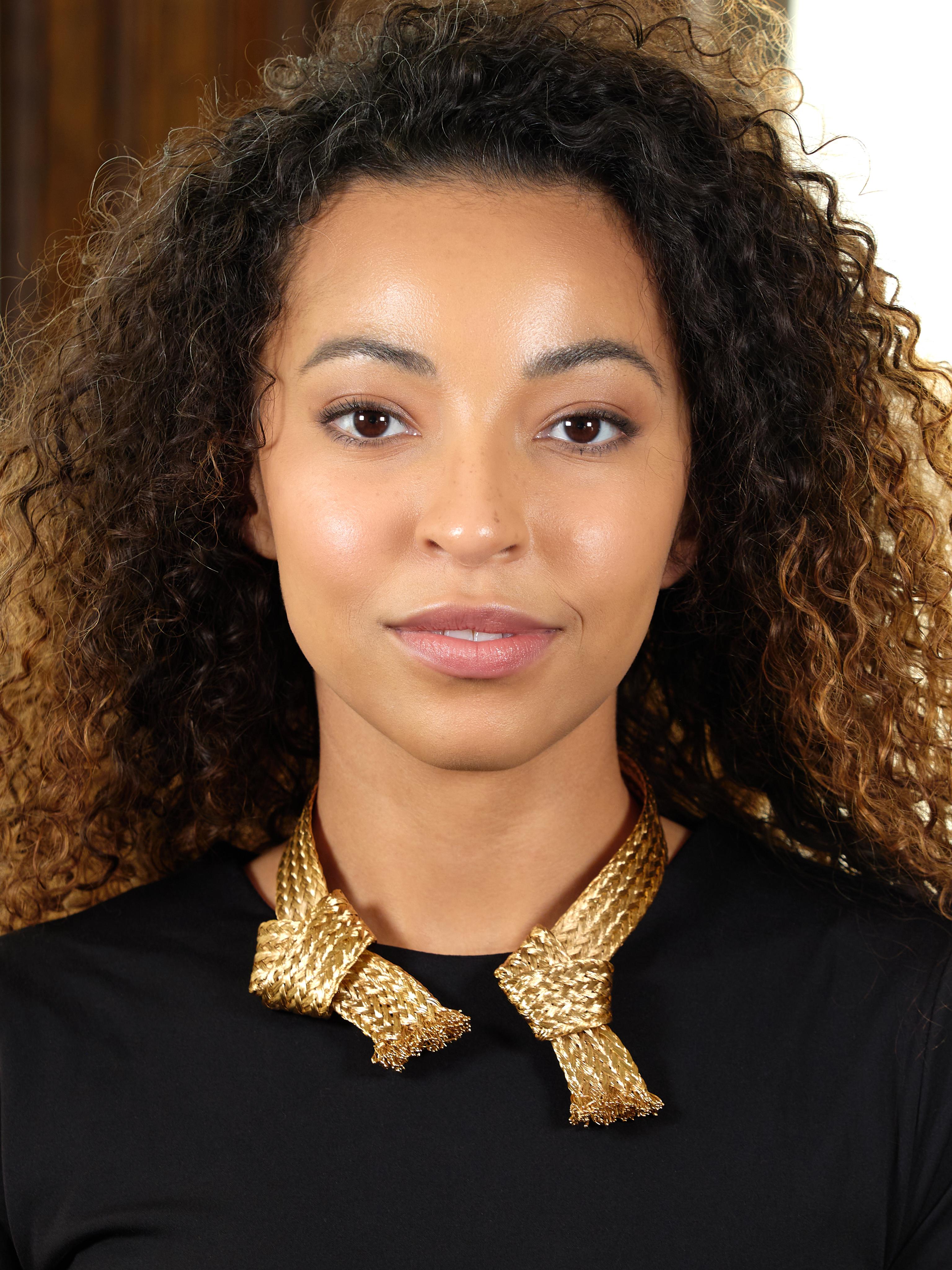 Louis Vuitton French 2017 Runway Brass Woven Knot Open Collar Necklace