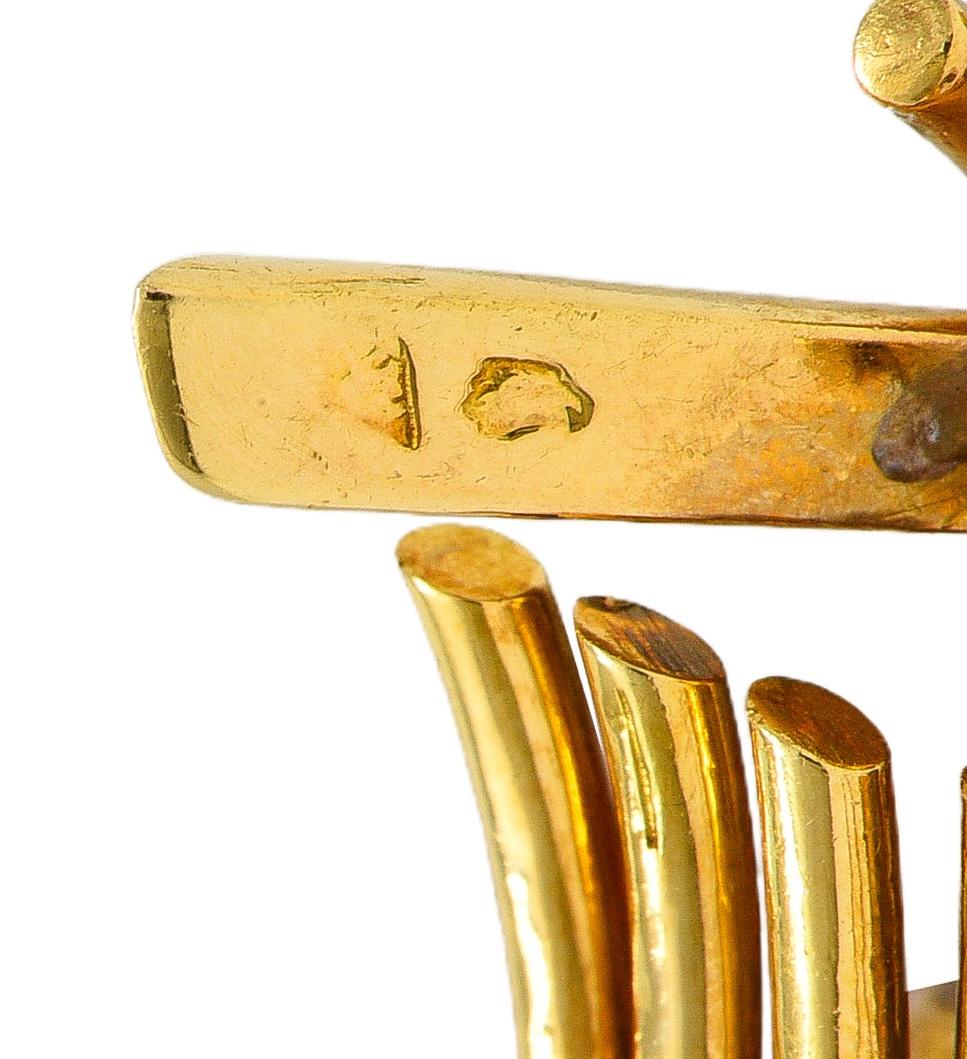 Van Cleef & Arpels French 1960's Diamond Multi-Gem Platinum 18K Gold Bird Brooch