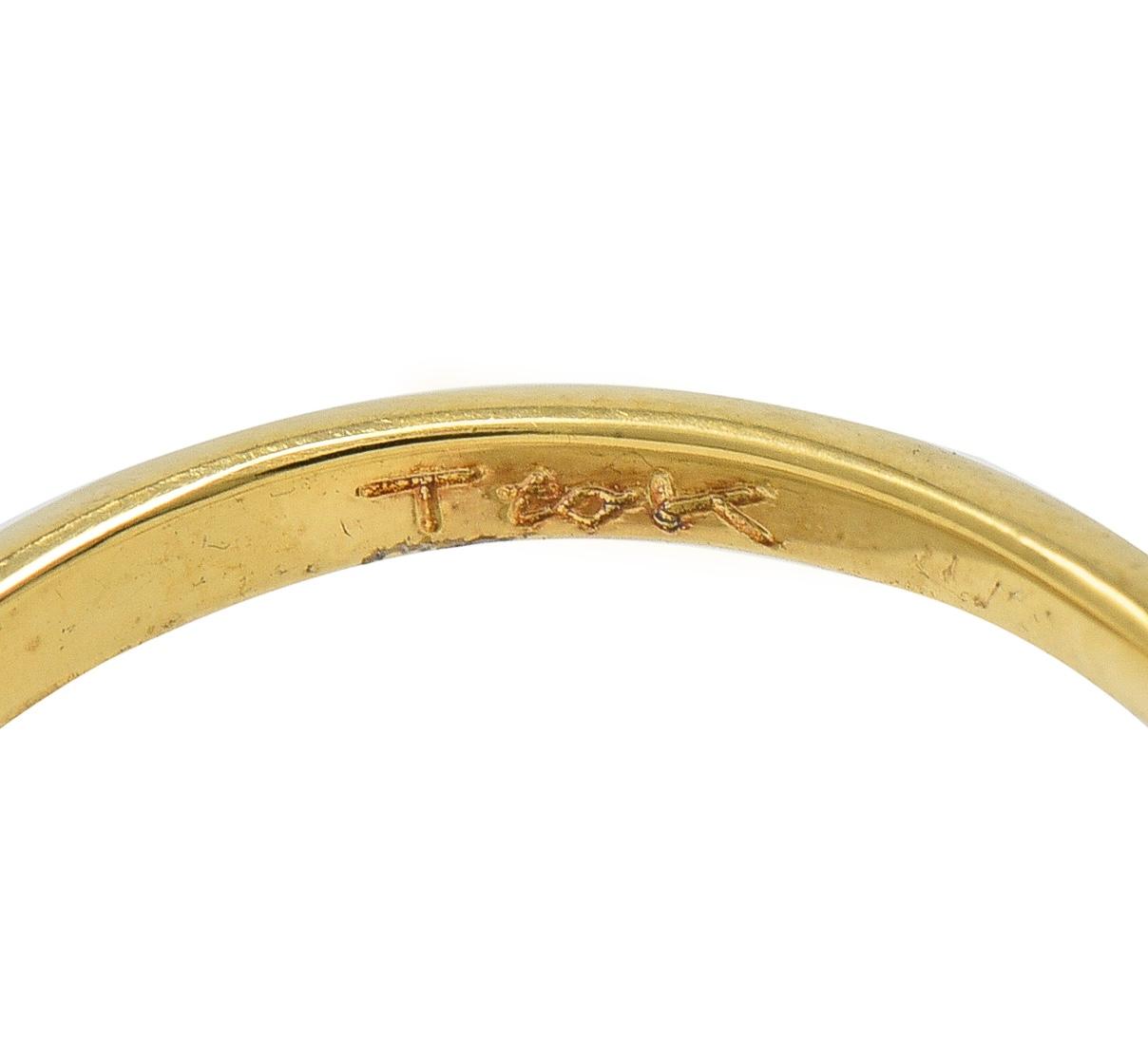 Tiffany & Co. Diamond Platinum 18K Yellow Gold Vintage Solitaire Engagement Ring