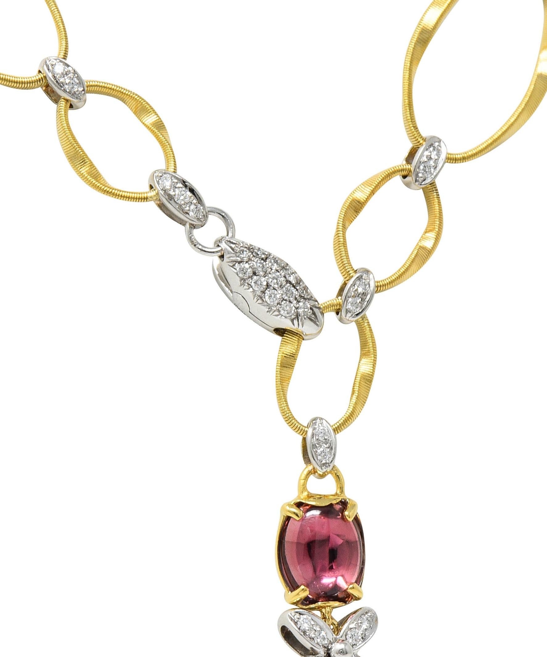 Marco Bicego Diamond Topaz Multi-Gem 18 Karat Gold Marrakech Onde Necklace