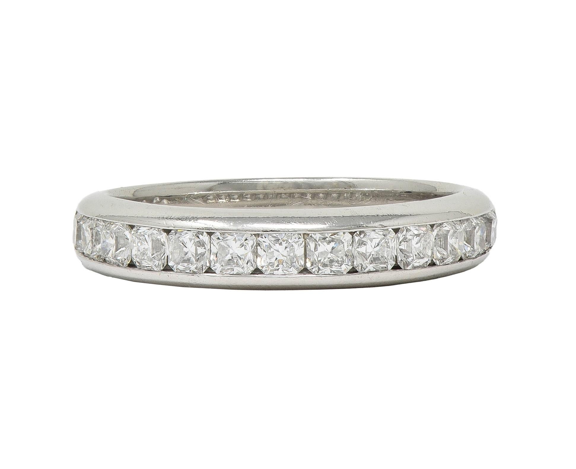 Tiffany & Co. Lucida Cut Diamond Platinum Contemporary Channel Band Ring