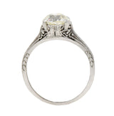 Early Art Deco 1.66 CTW Diamond Platinum Butterfly Antique Engagement Ring GIA