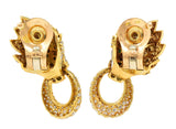 Van Cleef & Arpels L'Enfant Emerald Diamond 18K Gold Lion Door Knocker Earrings