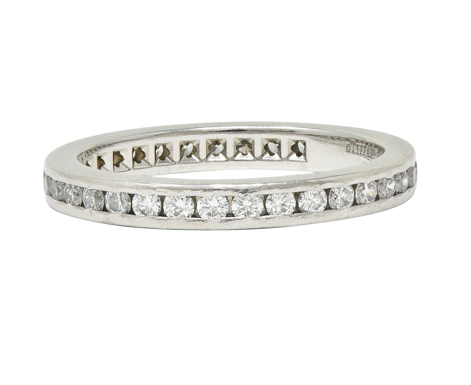 Tiffany & Co. 1.02 CTW Diamond Platinum Vintage Eternity Channel Band Ring