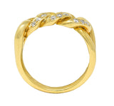 Cartier 1970's 0.54 CTW Diamond 18 Karat Yellow Gold Vintage Chain Link Ring