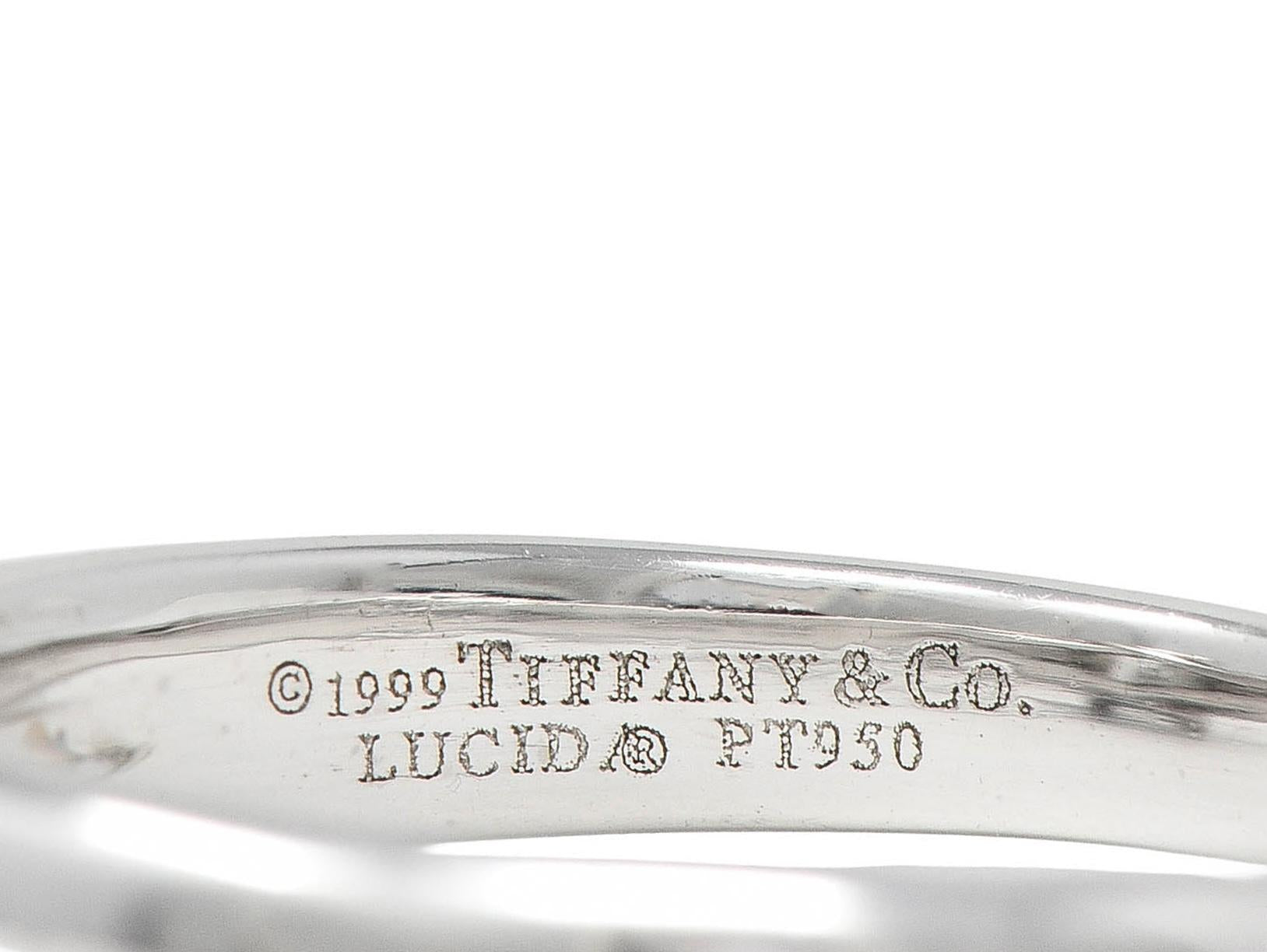 1999 Tiffany & Co. Lucida 1.12 CTW Diamond Platinum Vintage Engagement Ring